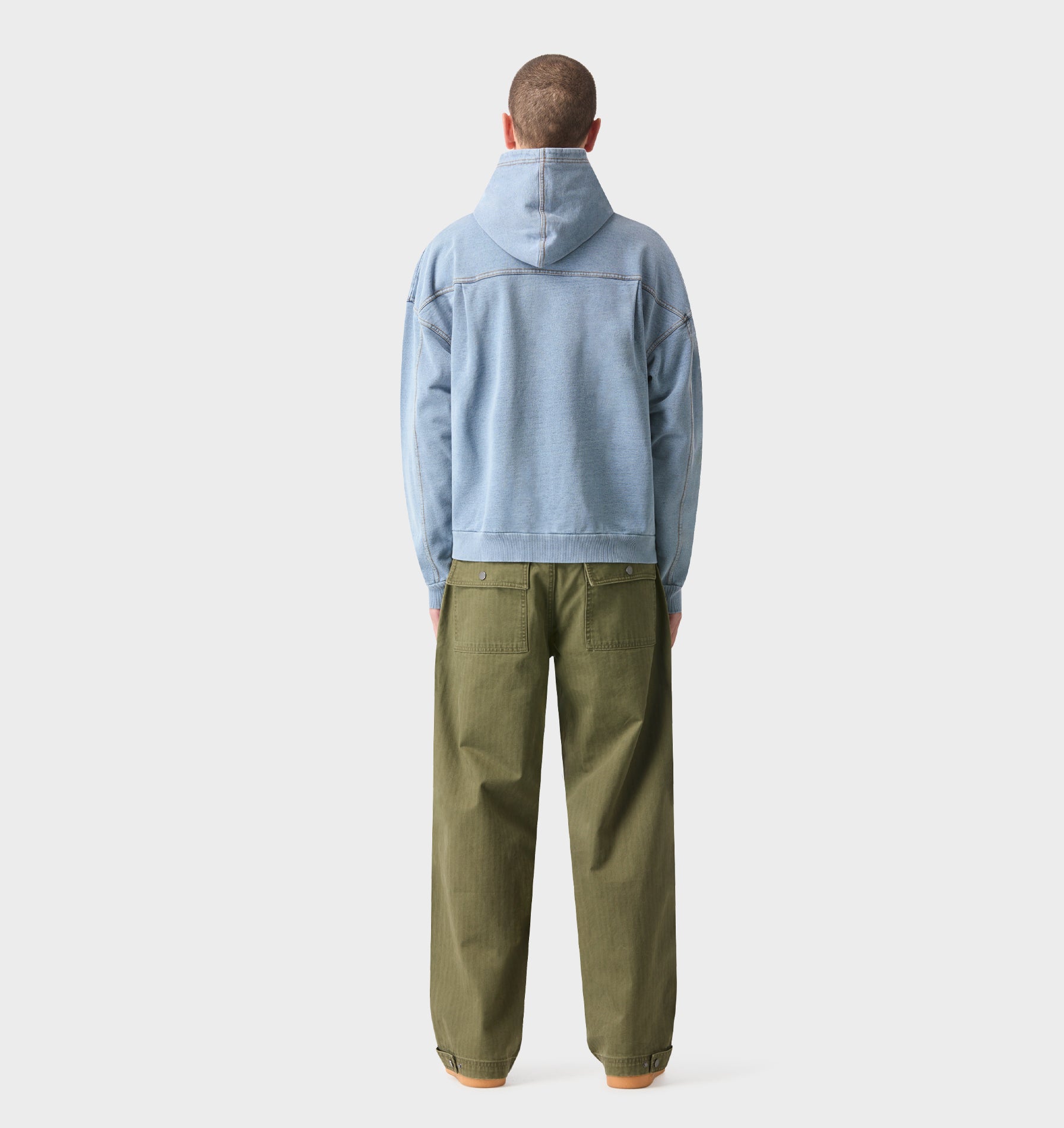 Oversized Hood - Washed Vintage Blue