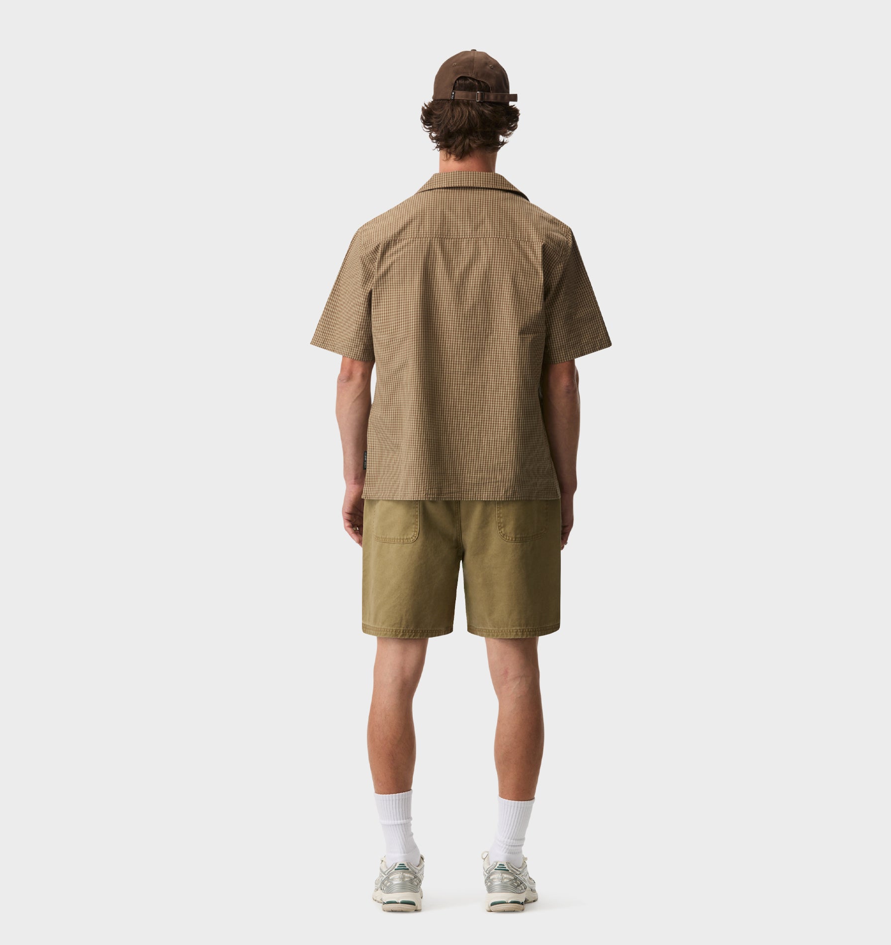 Check Cuban Collar SS Shirt - Brown/Beige Check