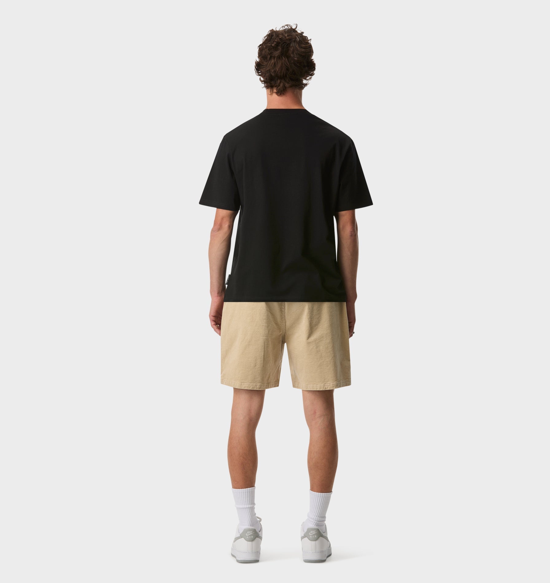 Michael Pleat Cord Short - Sand