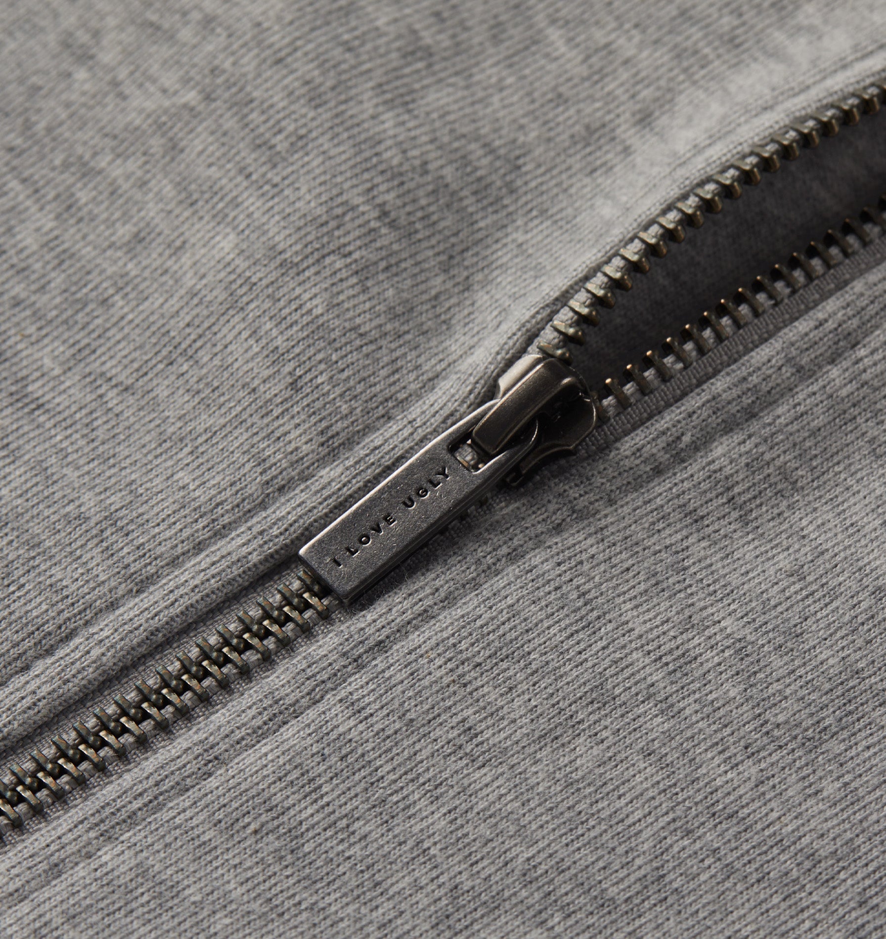 Cropped Zip Up Hood - Vintage Grey