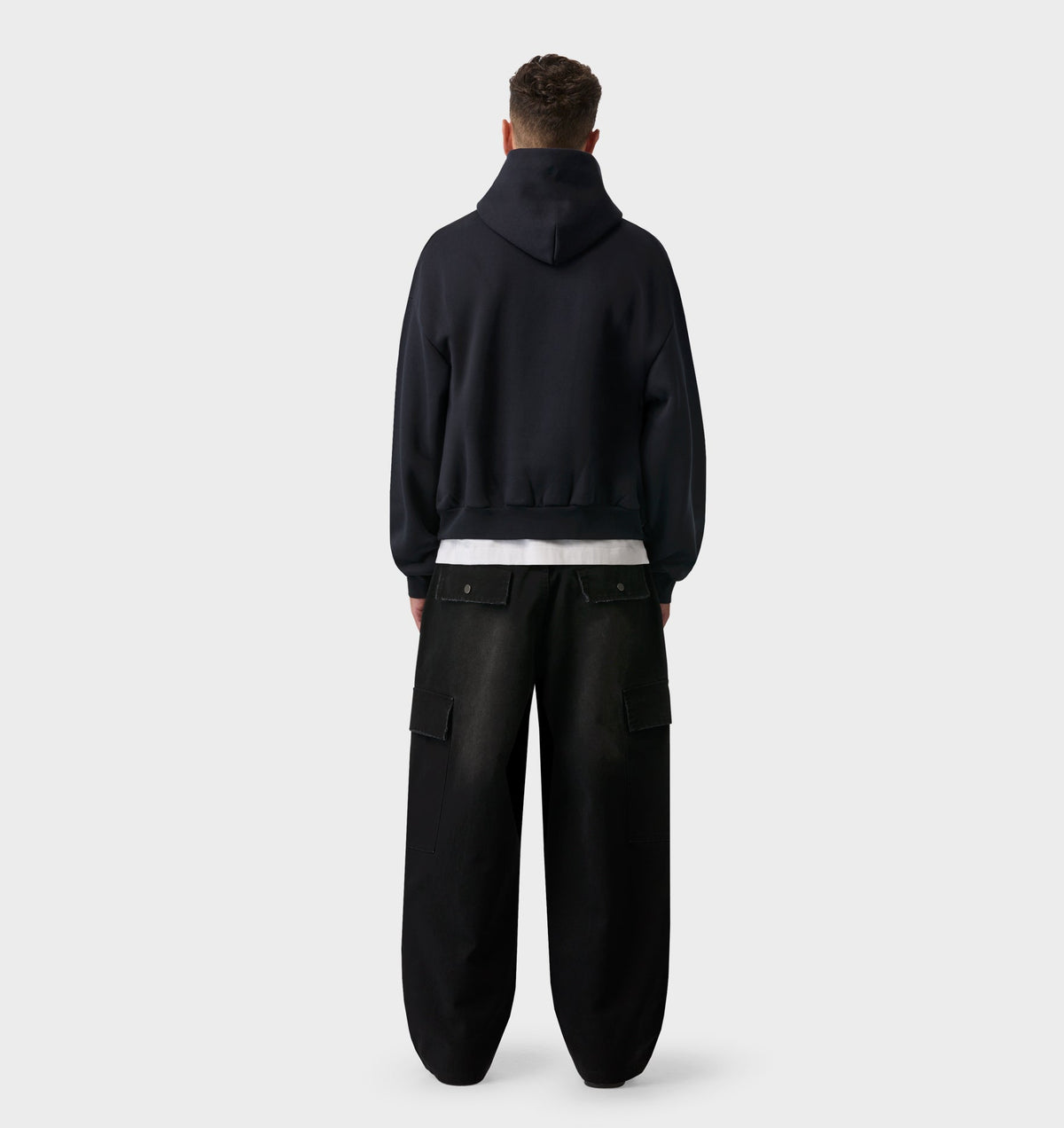 Heavy Crop Box Hood - Dark Navy