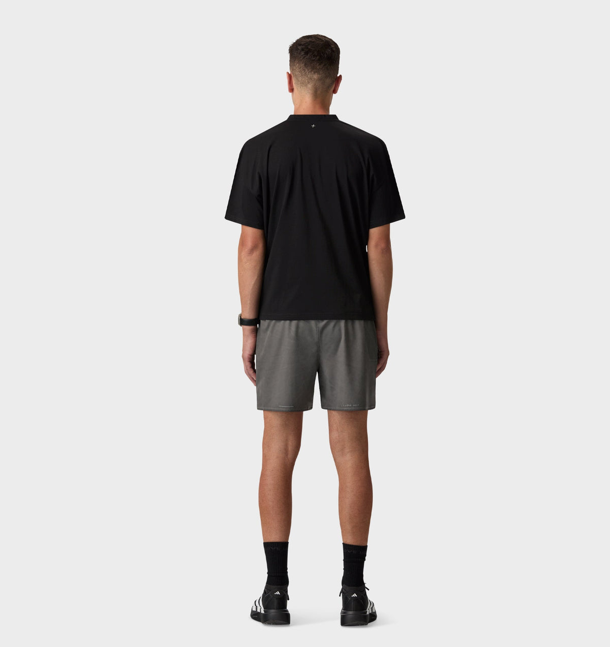 Liquid Metal Active Crop Tee - Black