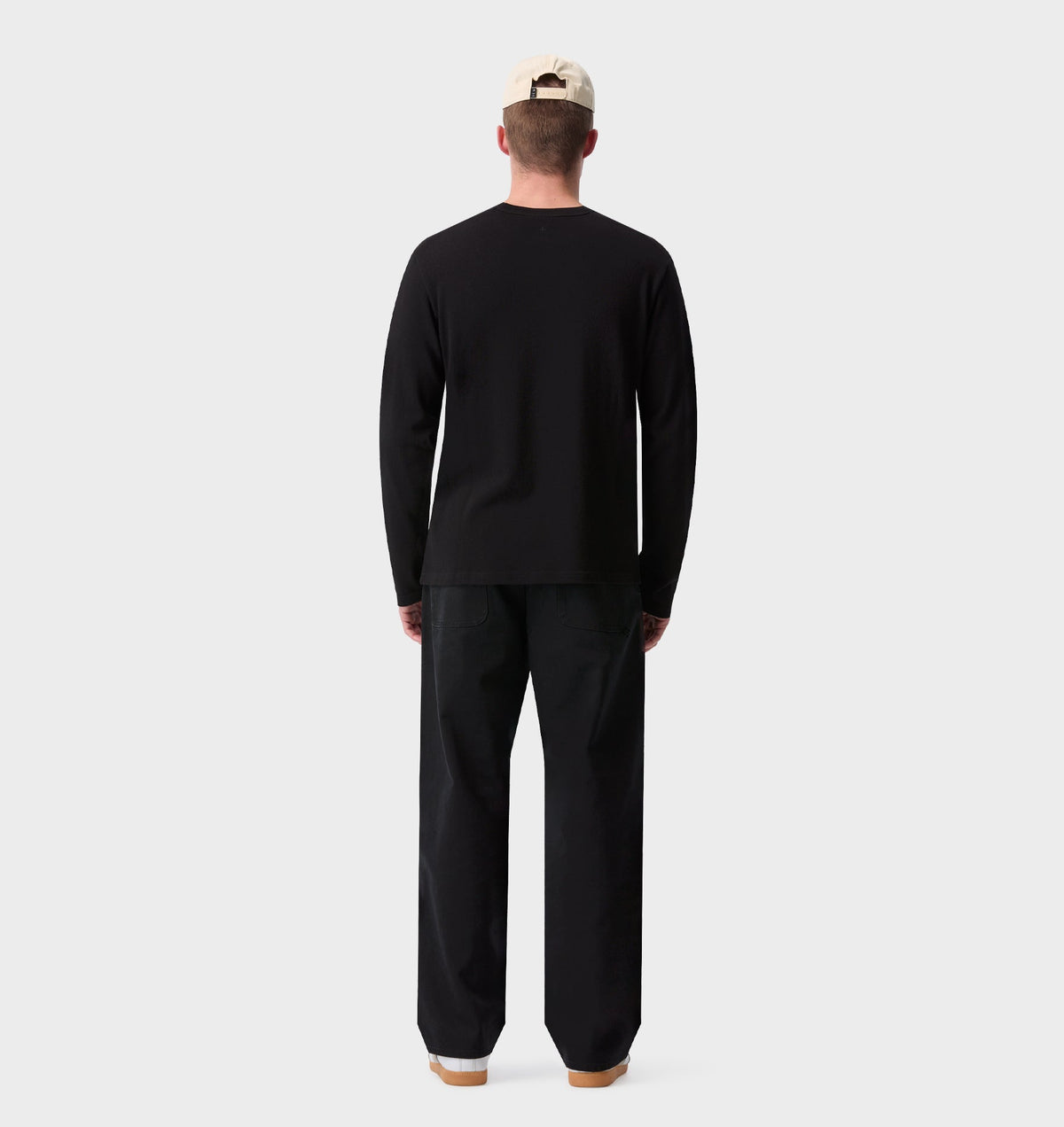 Edgar Wide Canvas Pant - Faded Black