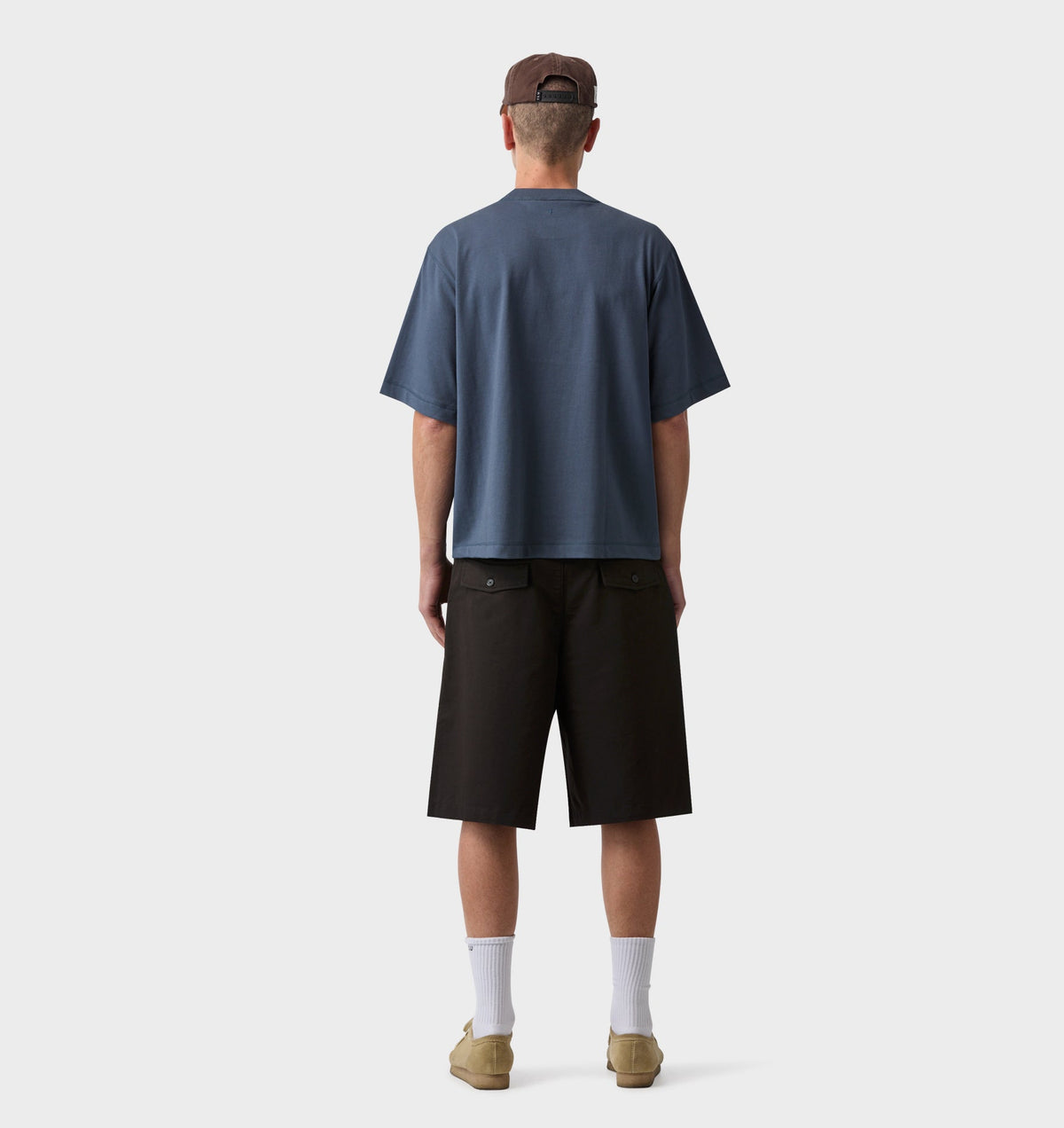 Crop Box Tee - Marine Blue