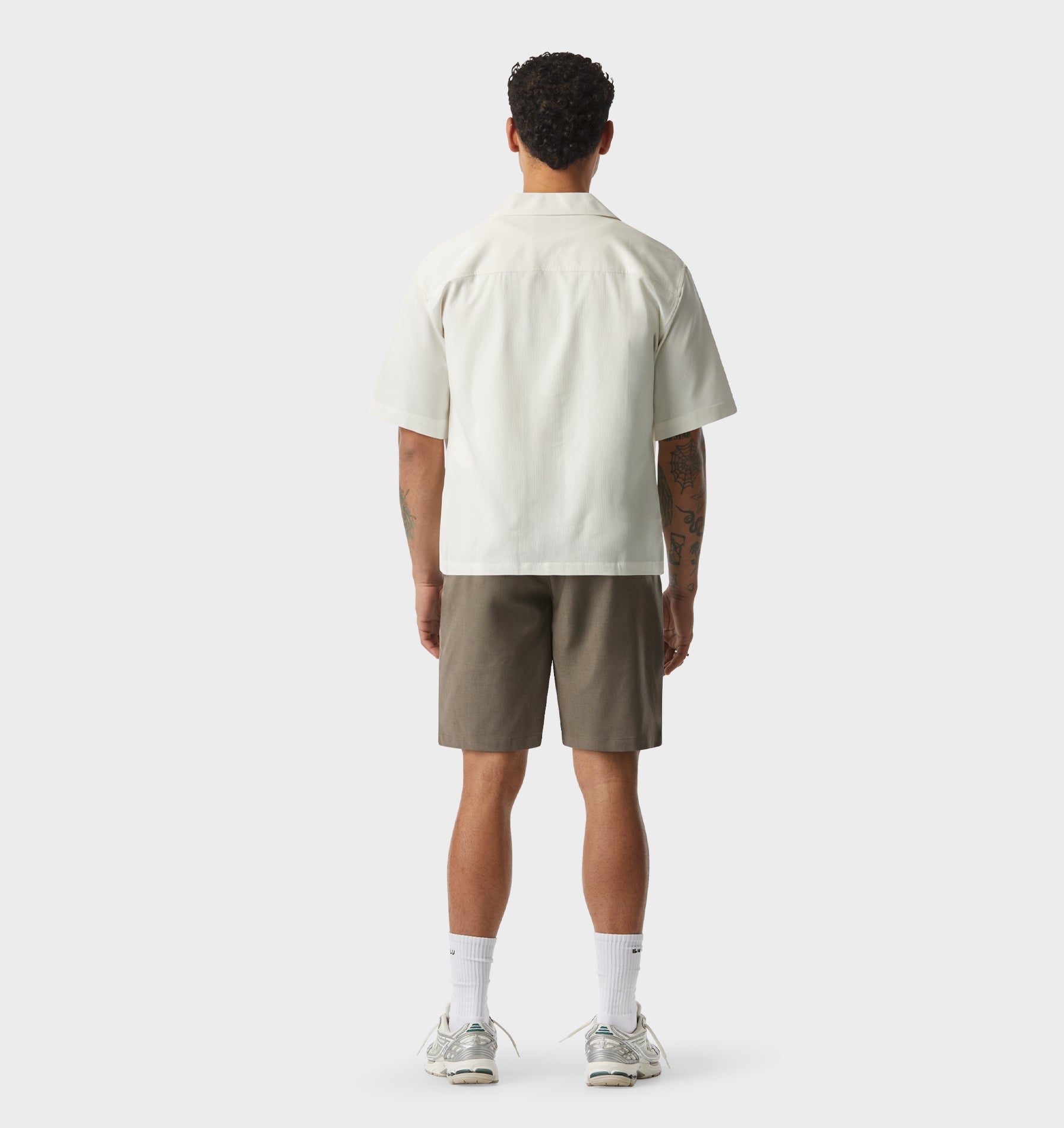 Quincy Pleated Short - Mushroom