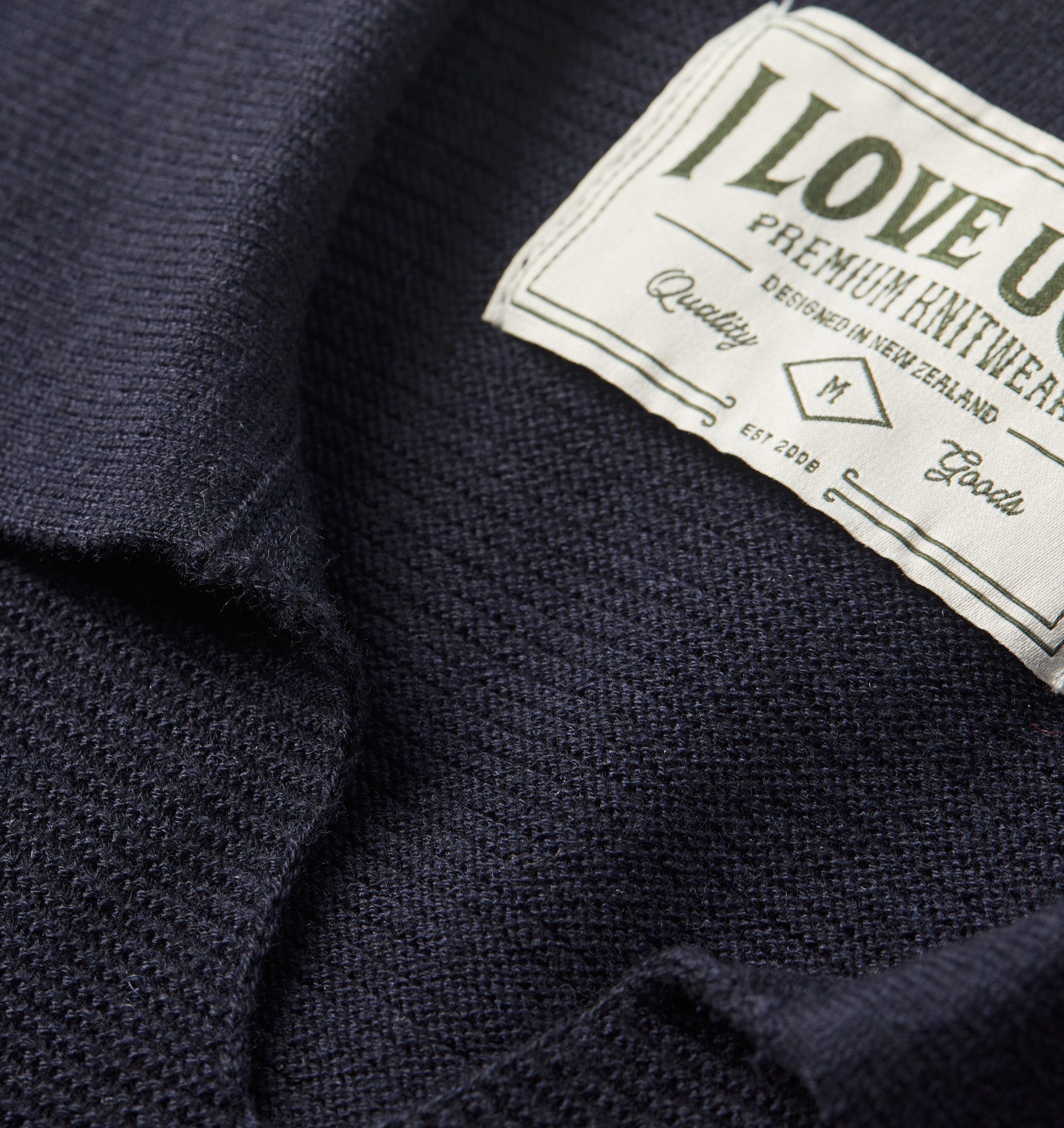 Elijah Knit LS Polo - Navy