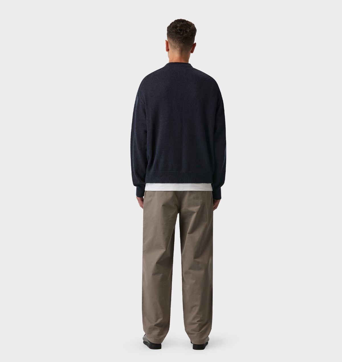 Heartache Rolled Neck Knit Sweater - Navy