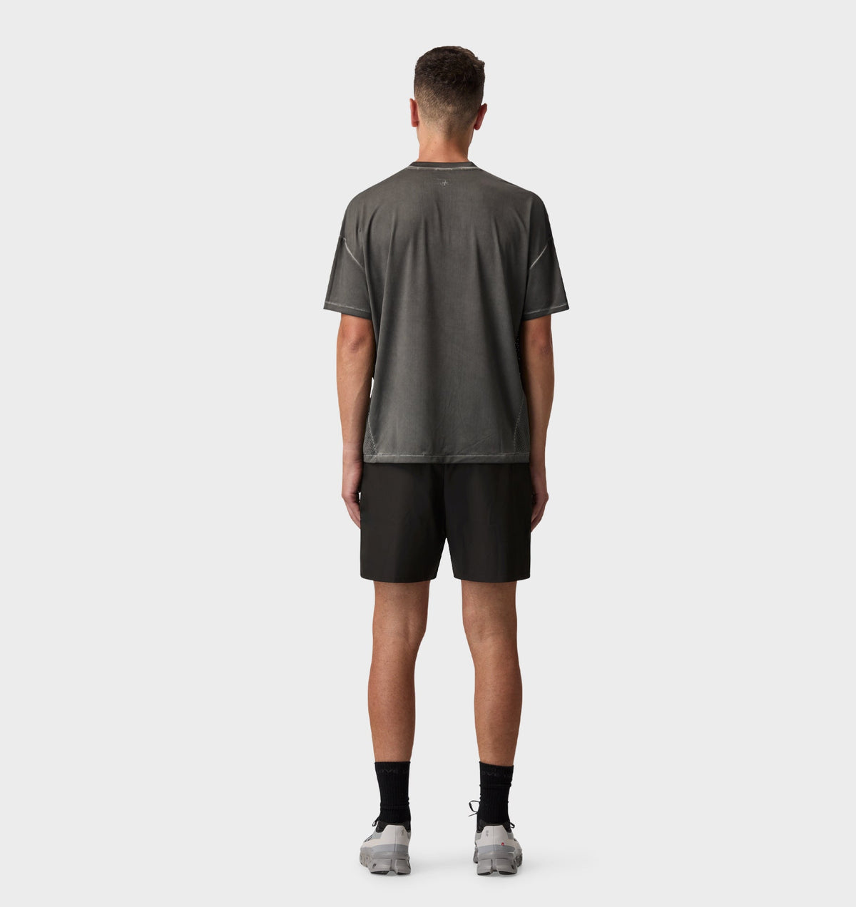 Active Crop Tee - Washed Black