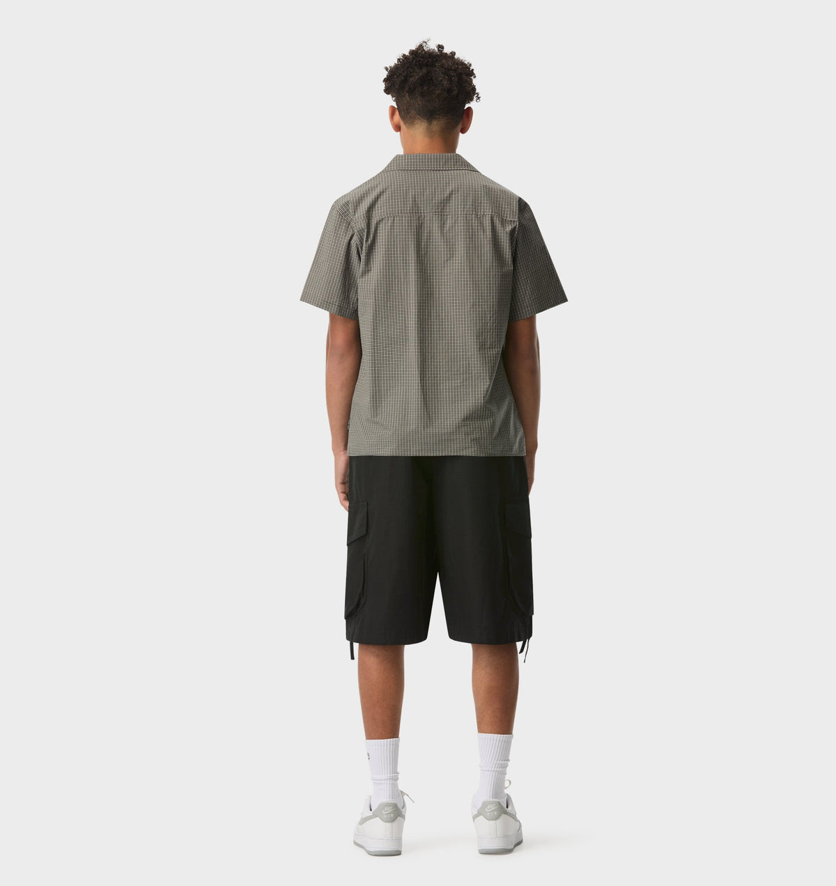 Check Cuban Collar SS Shirt - Grey/Green Check