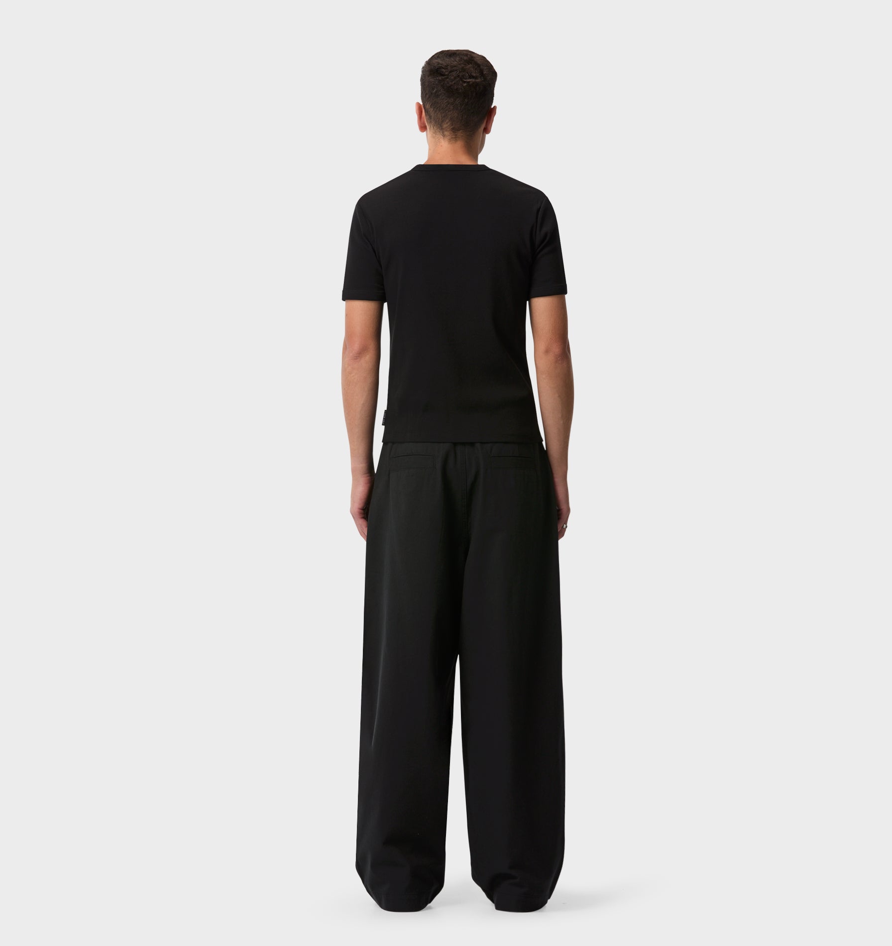 Ribbed Slim Tee - Black