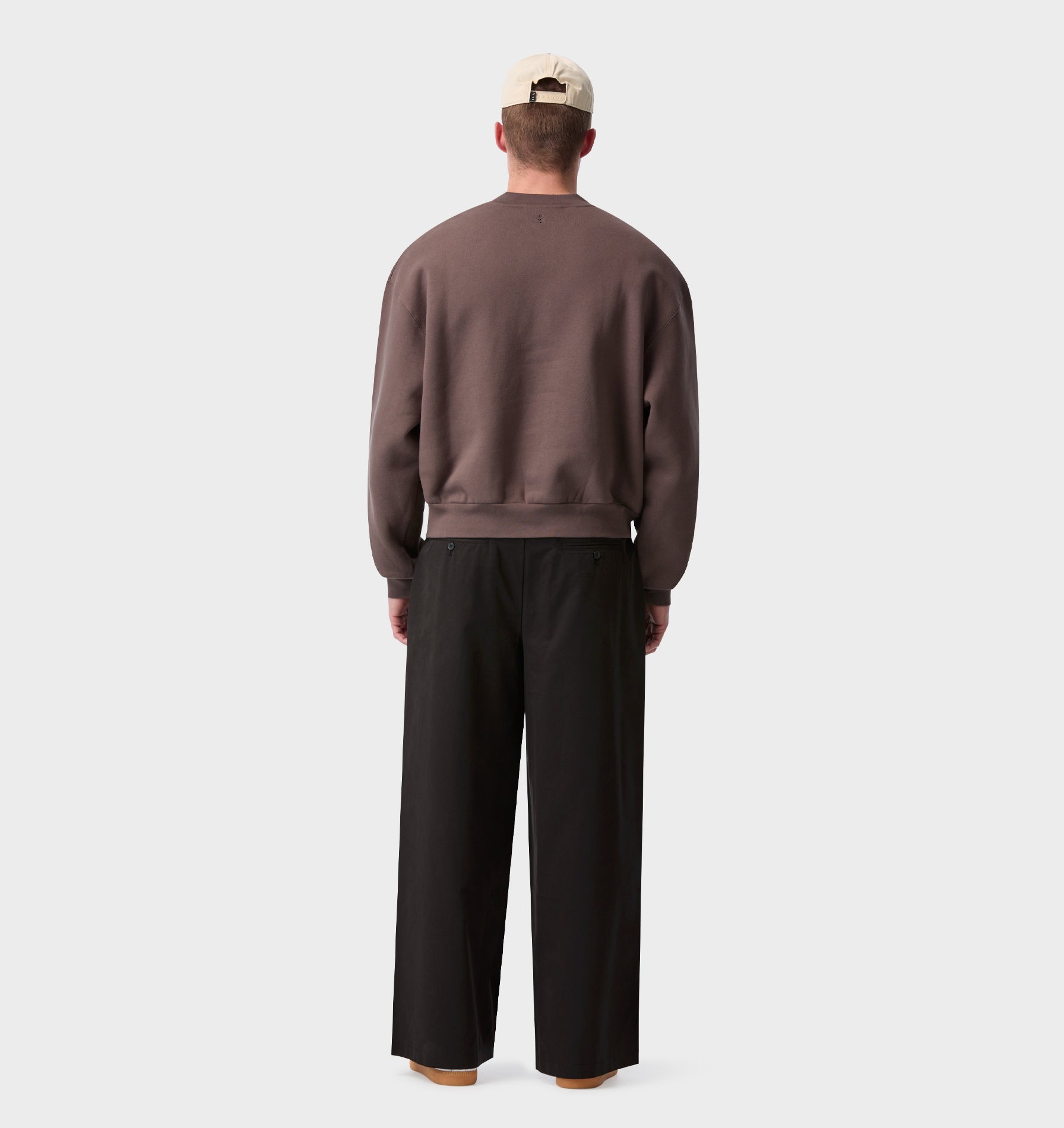 Heavy Box Crop Crew - Dusky Brown