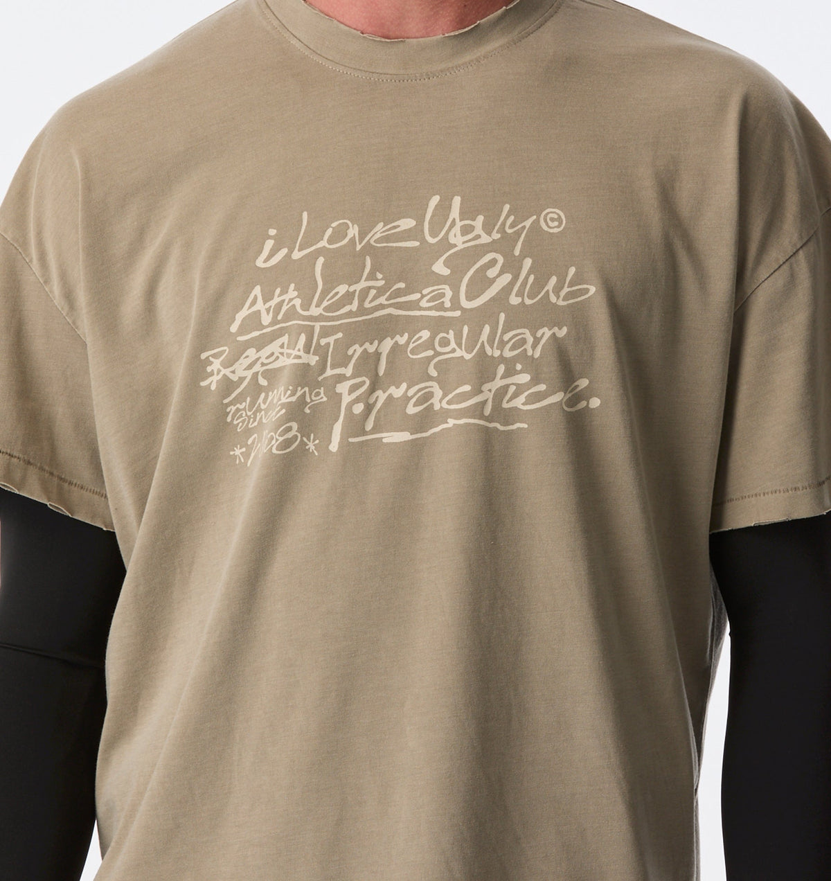 Athletica Cotton Crop Tee - Washed Taupe