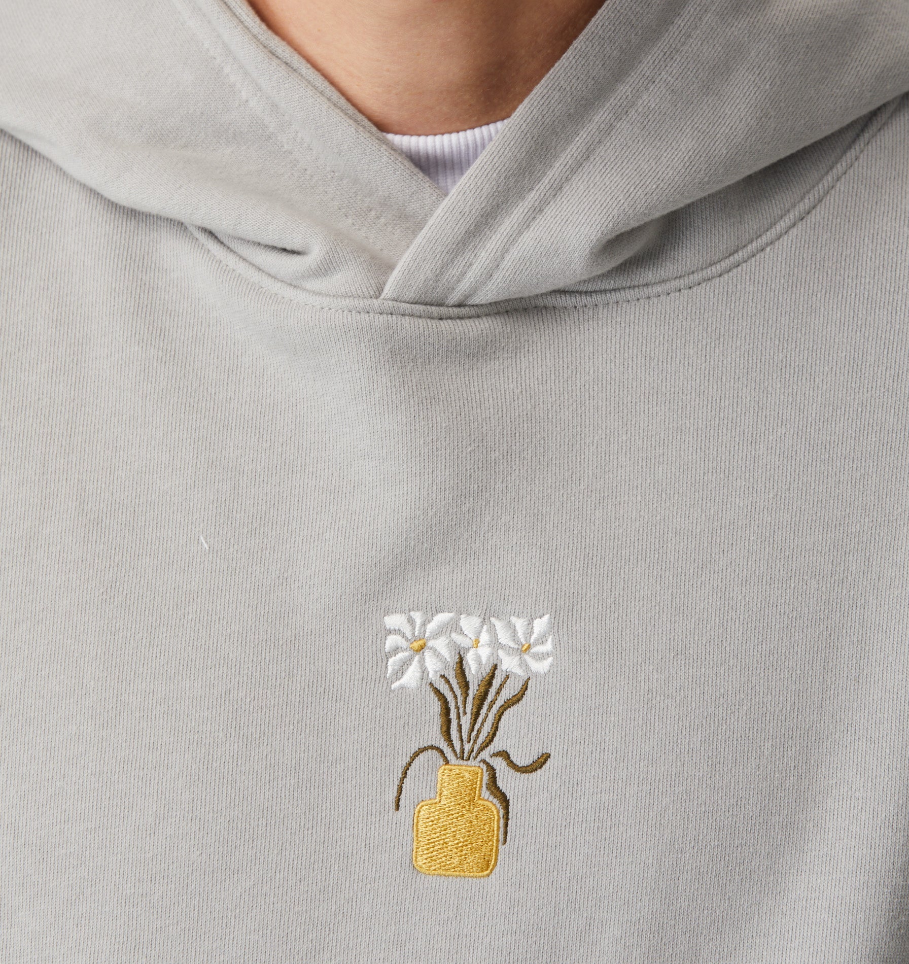 Floral Box Hood - Light Grey