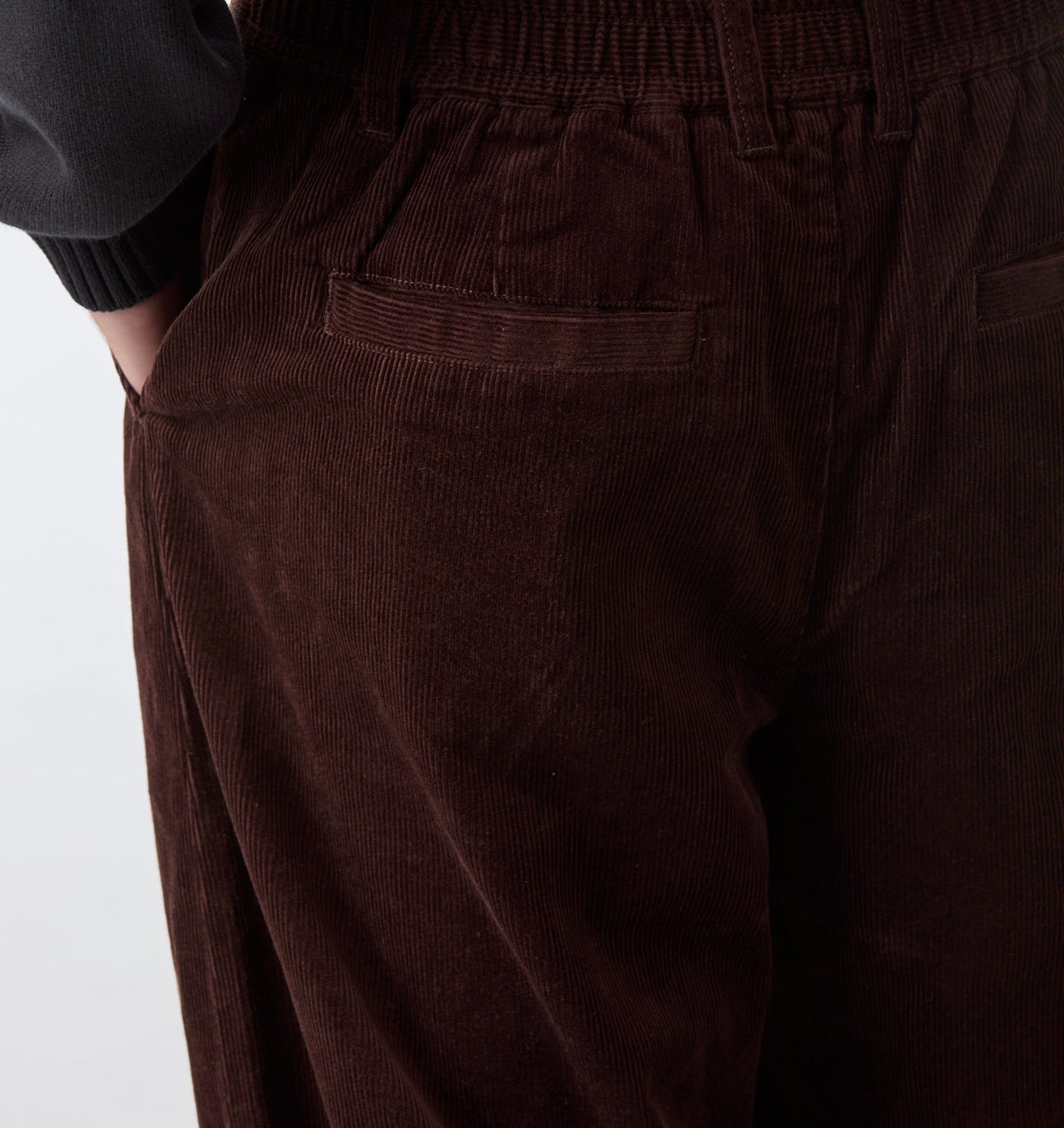 Balloon Pleat Pant - Espresso Cord