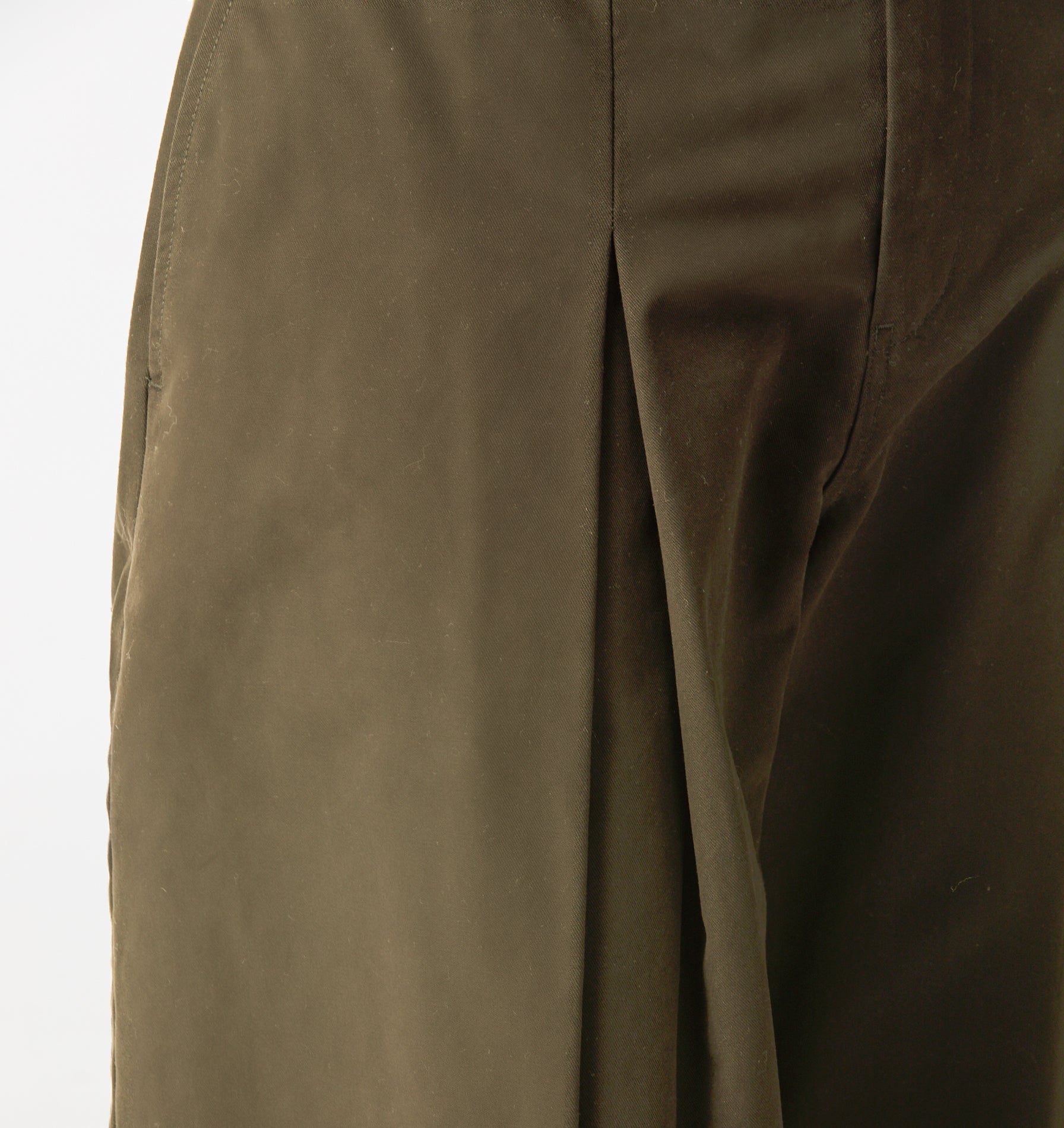 Box Pleat Pant - Dark Olive
