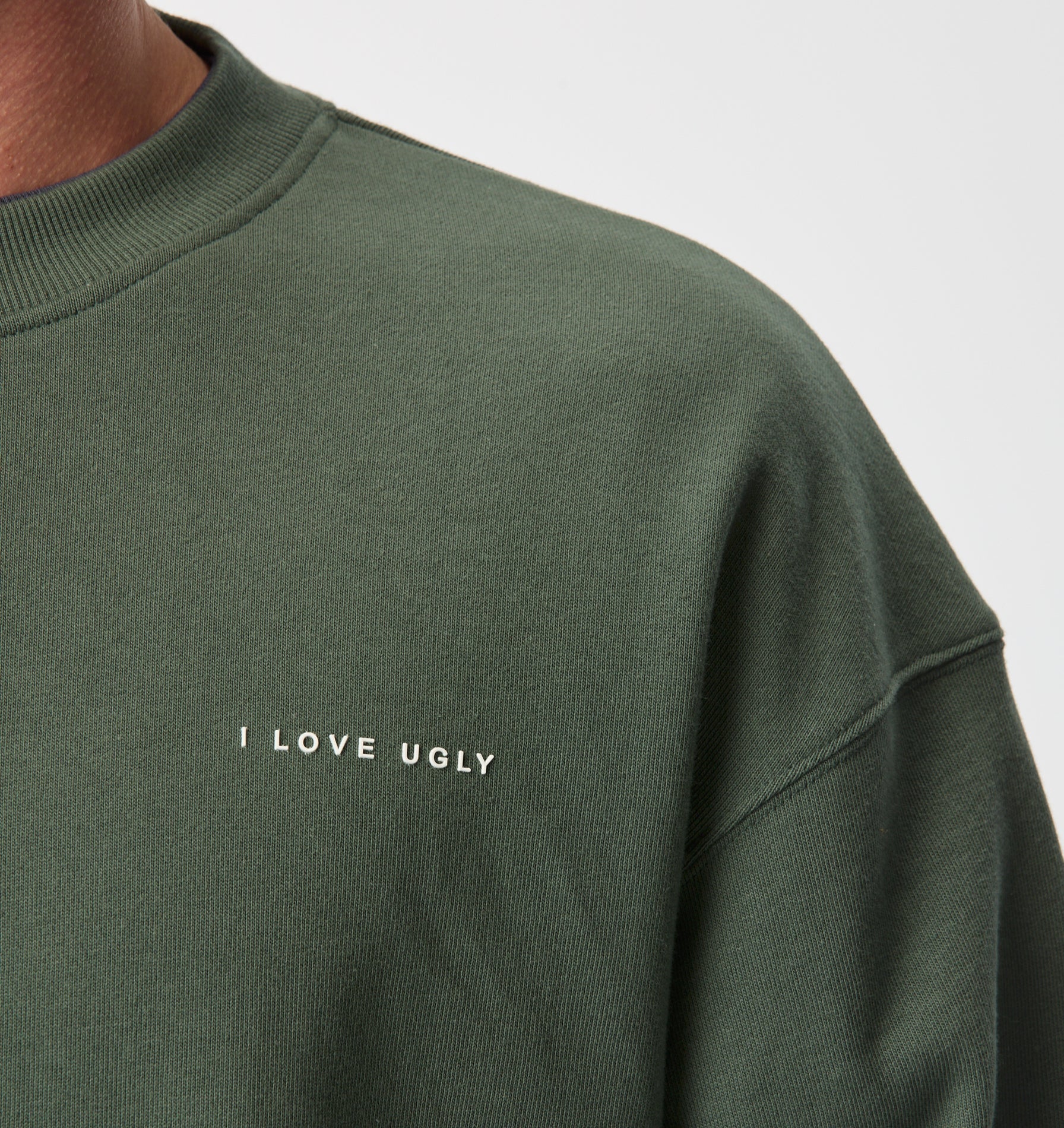 Oversized Crew - Smokey Green