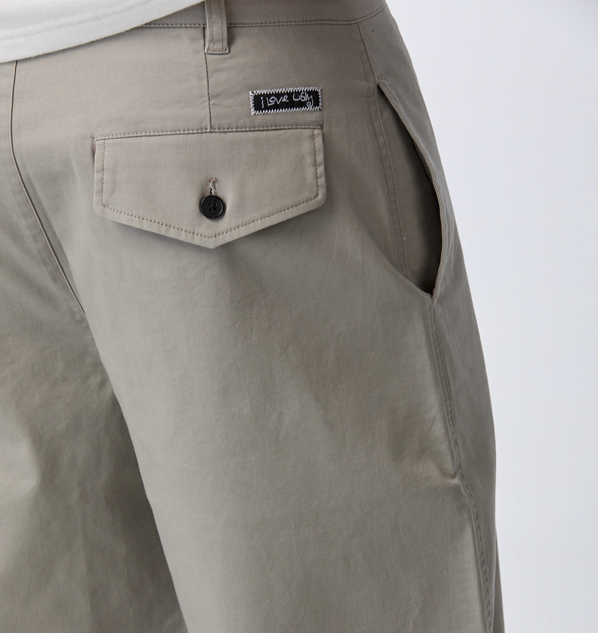Barrel Leg Pant - Light Grey