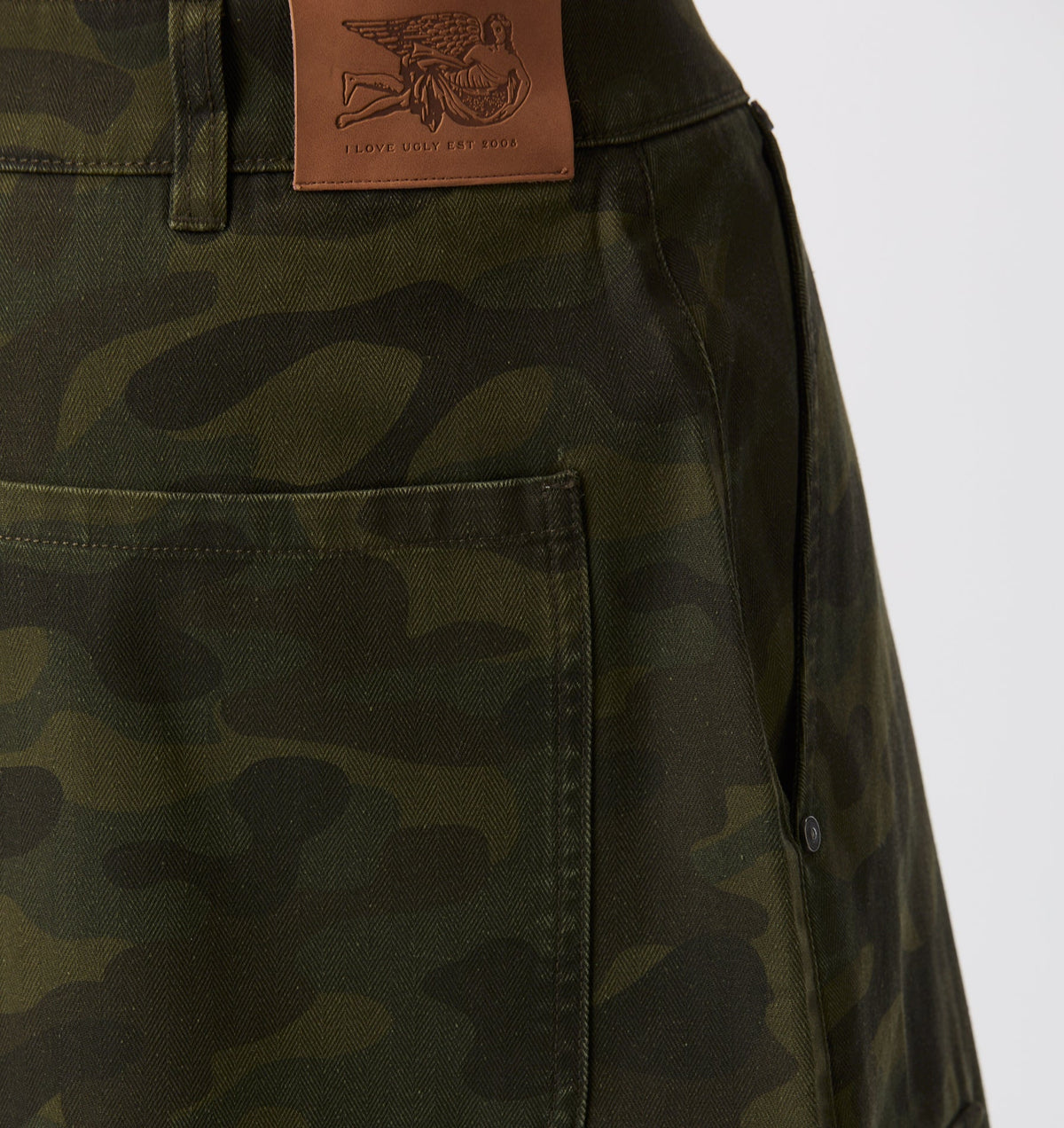 Canvas Cargo Short - Woodland Camo