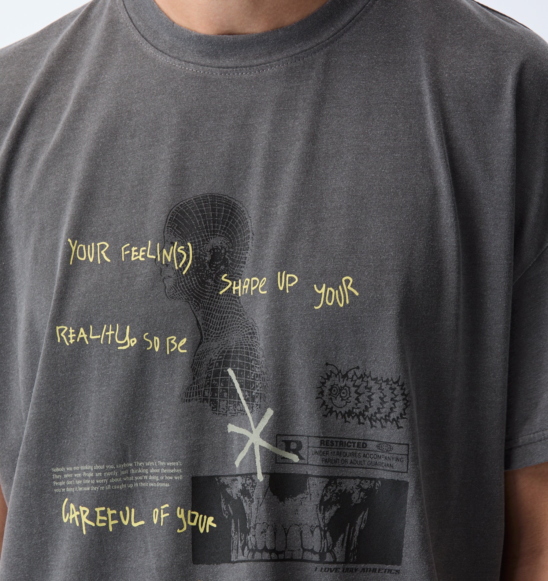 State Of Mind Cotton Crop Tee - Washed Black