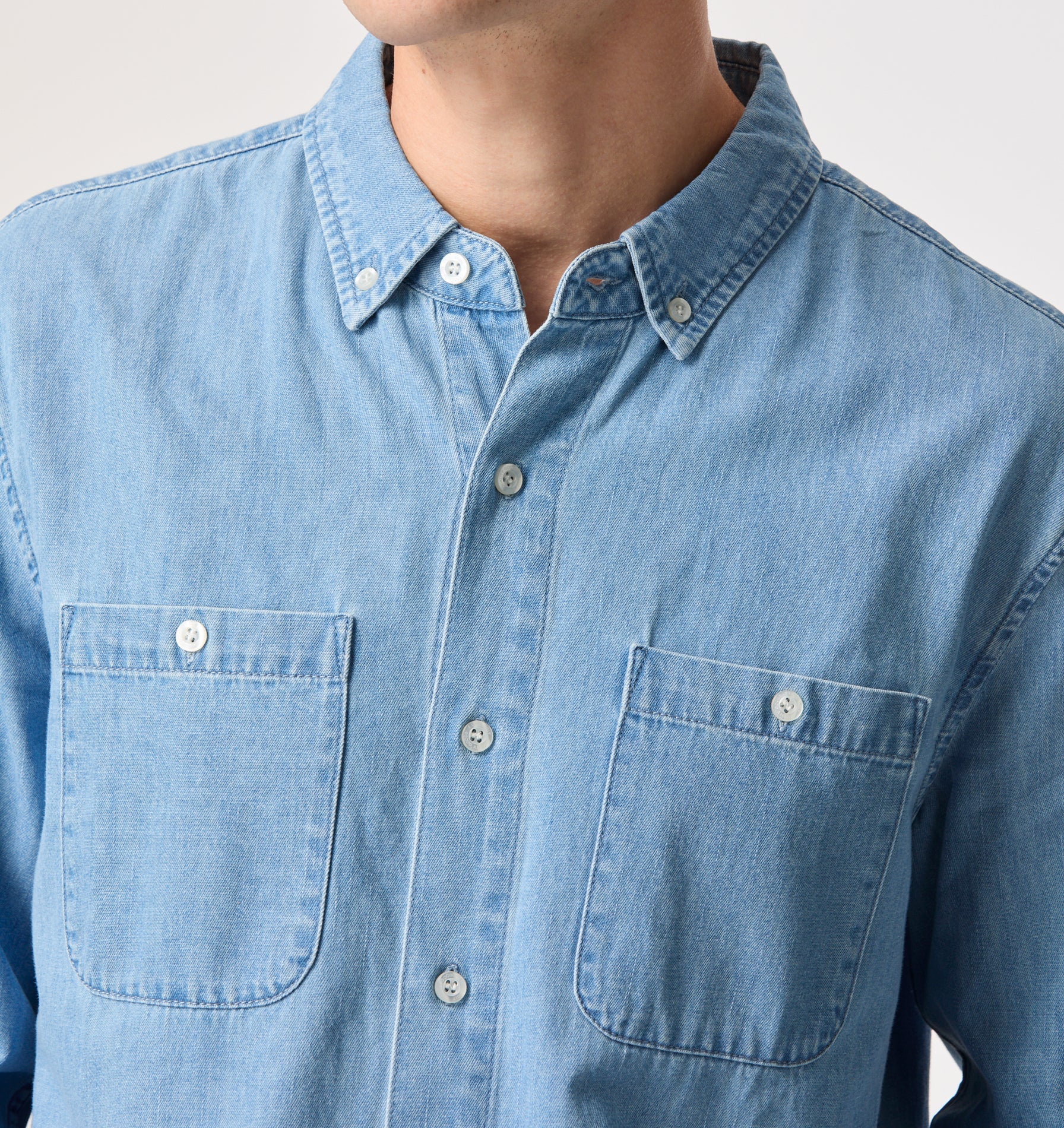 Denim LS Shirt - Vintage Blue