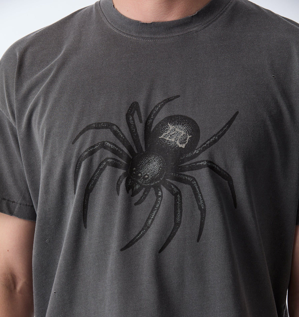 Widow Cotton Active Crop Tee - Washed Black