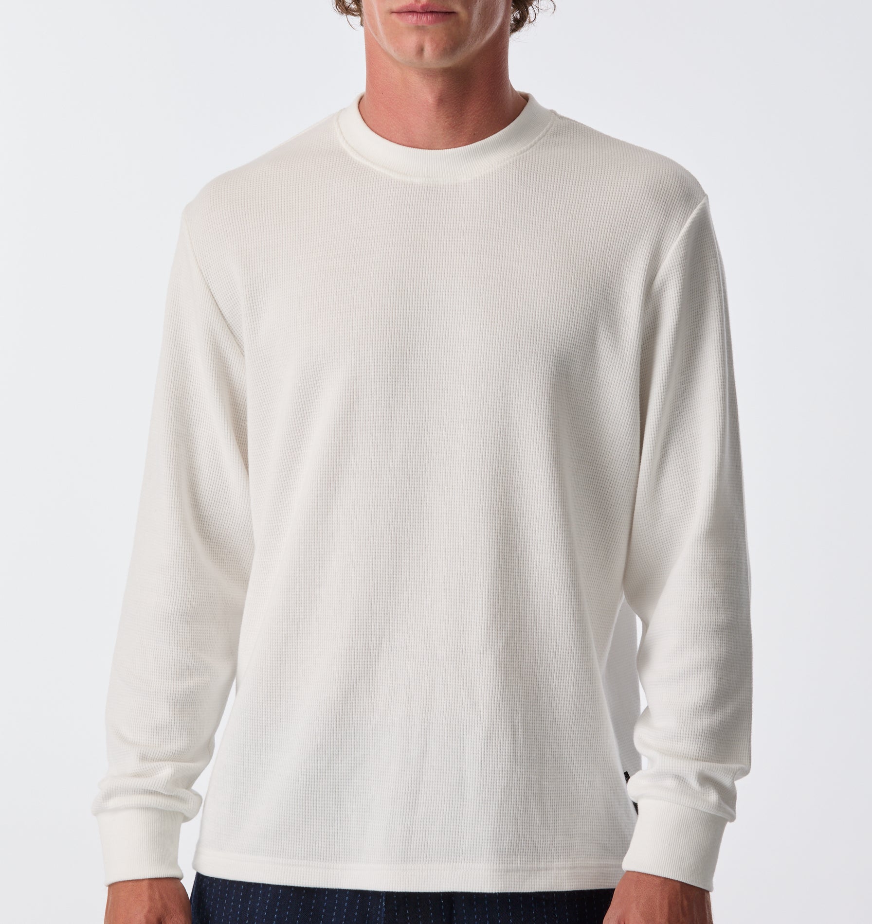 Waffle LS Tee - White
