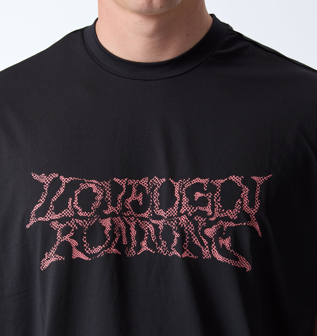 Liquified Active Crop Tee - Black/Ember Vortex