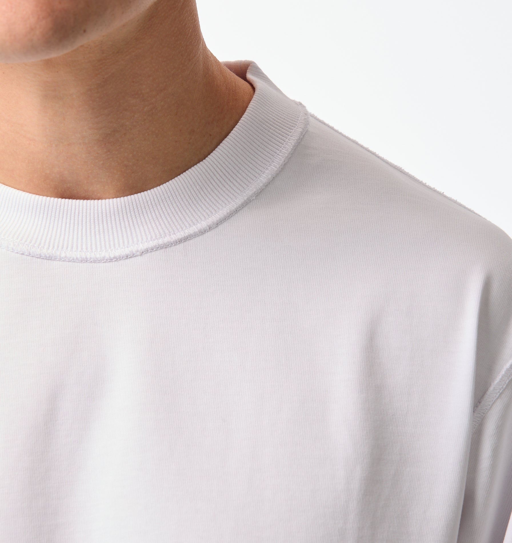 Crop Box LS Tee - White