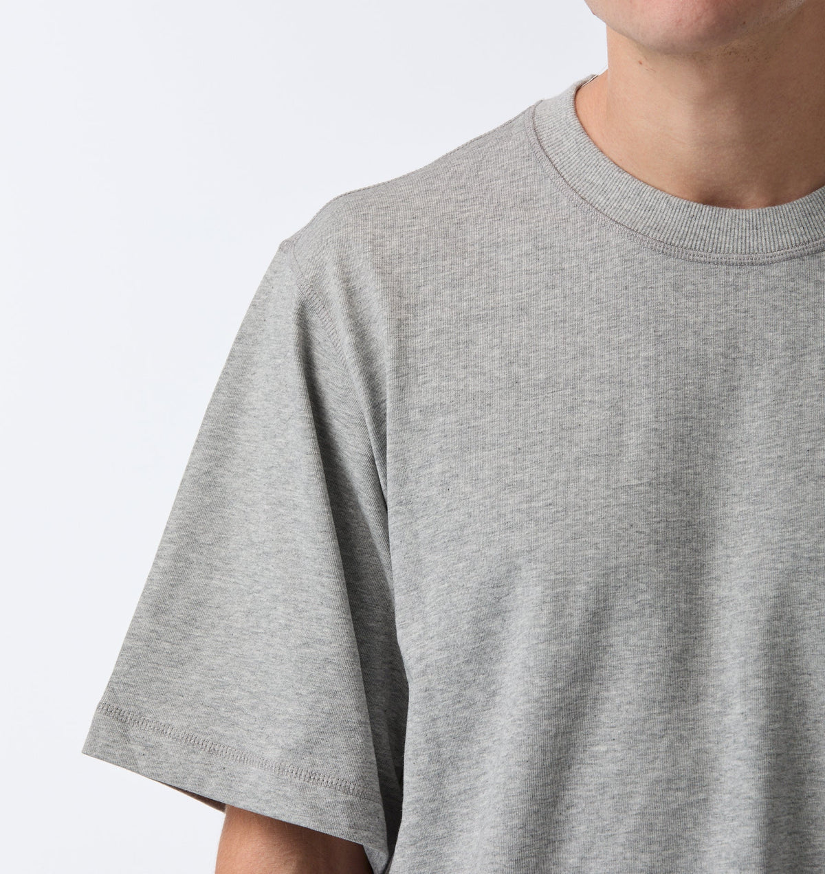 Crop Box Tee - Heather Grey