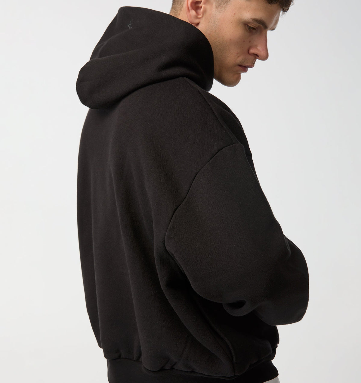 Heavy Crop Box Hood - Black