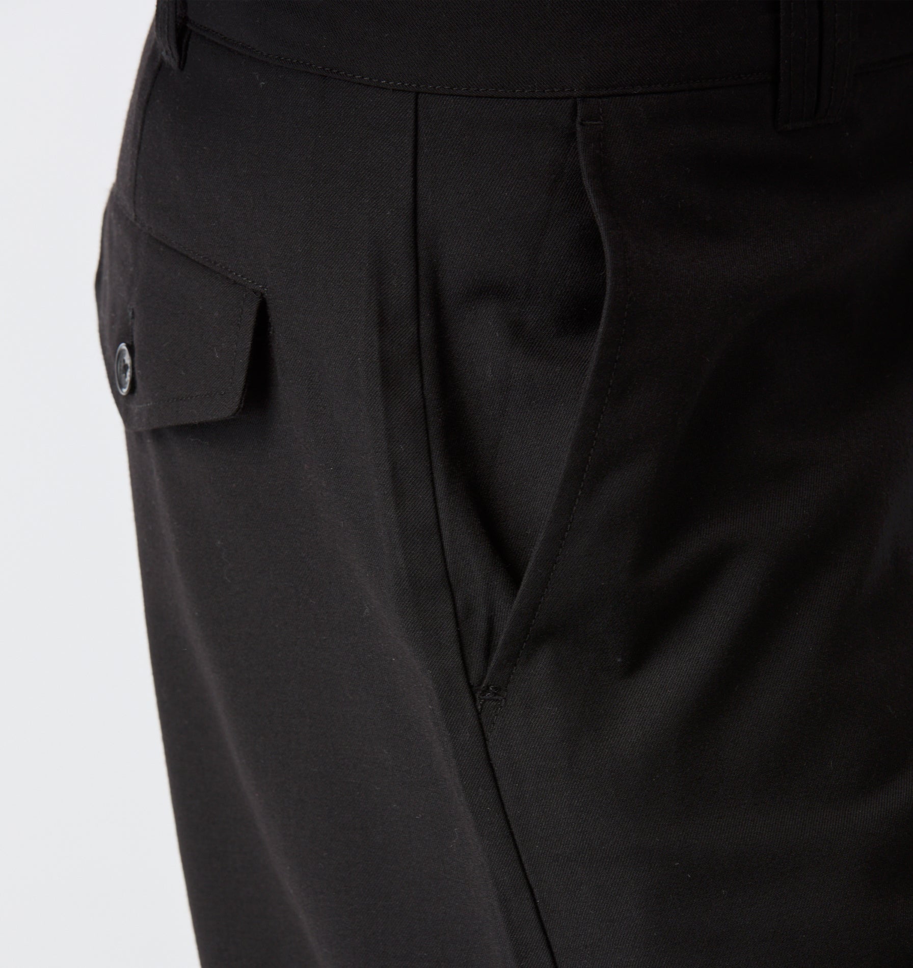 Barrel Leg Slack Pant - Black