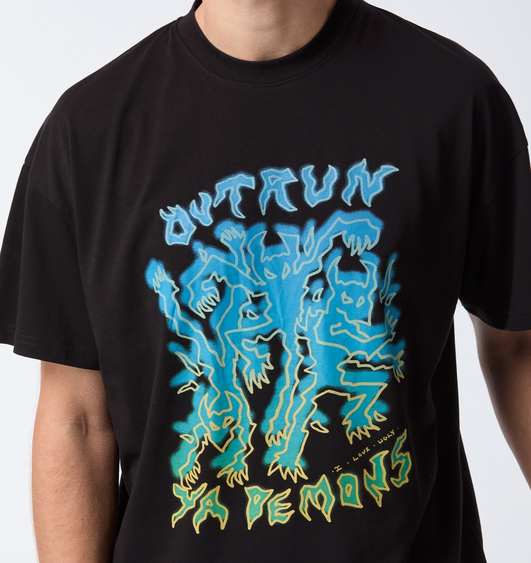 Demon Active Crop Tee - Black