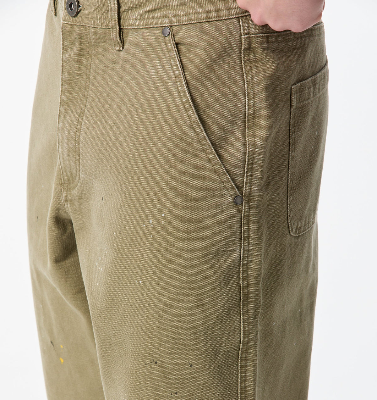 Basquiat Painter Canvas Pant - Faded Green