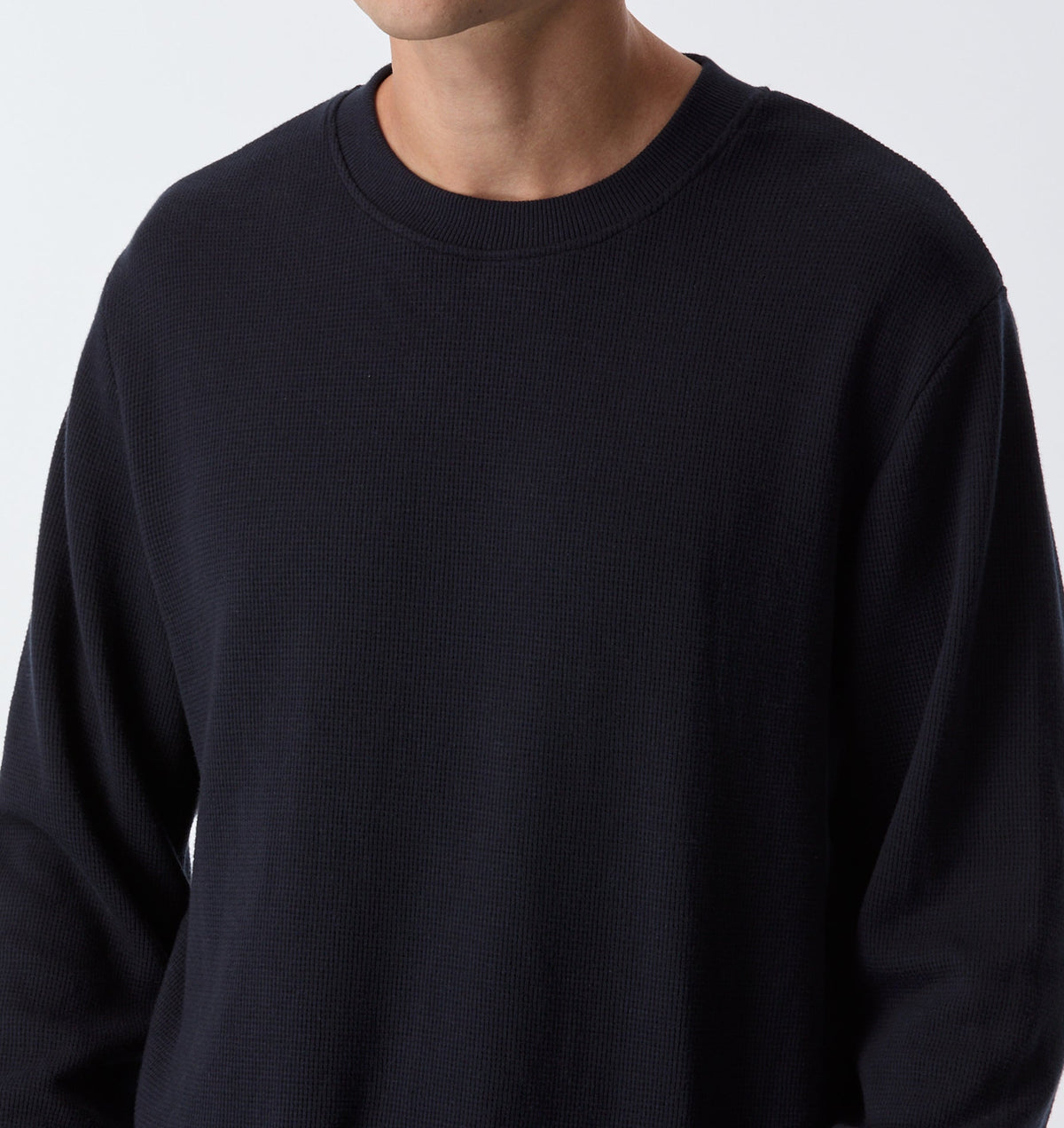 Waffle LS Tee - Midnight Navy