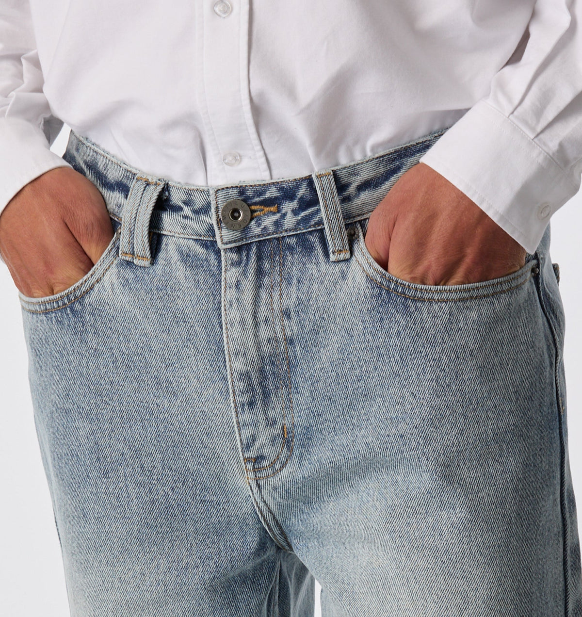 Tobi Straight Denim - Grey Blue
