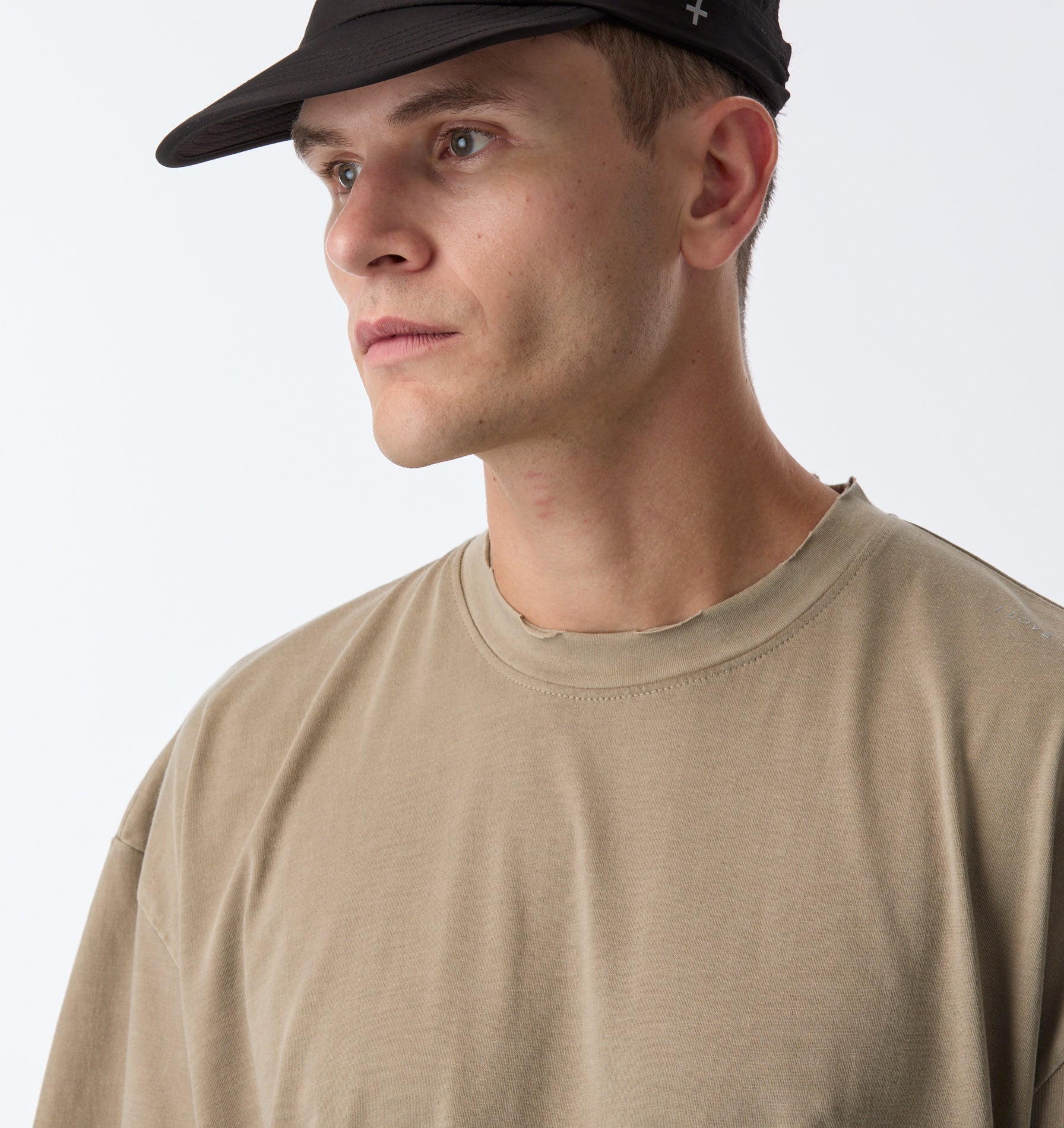 Cotton Active Crop Tee - Washed Taupe