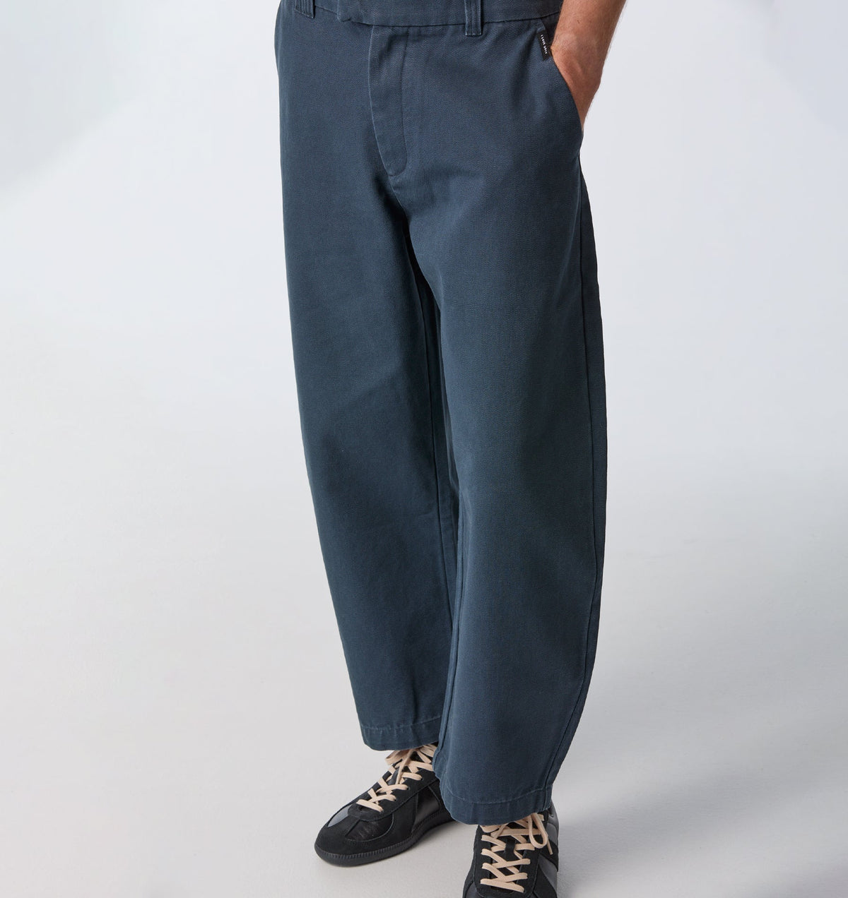 Barrel Leg Crop Pant - Indigo