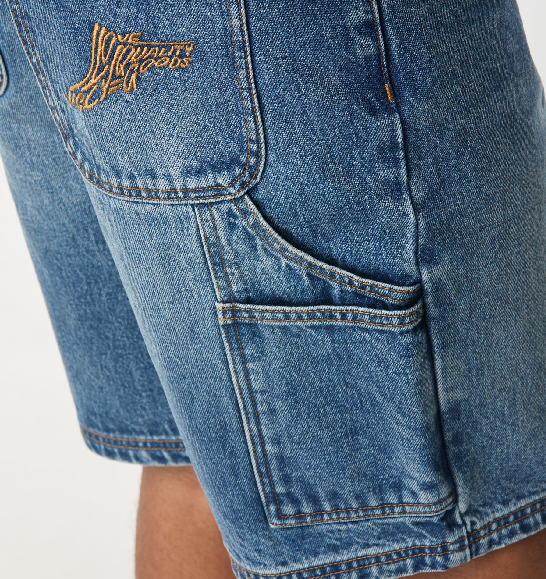 Clean Carpenter Short - Washed Indigo