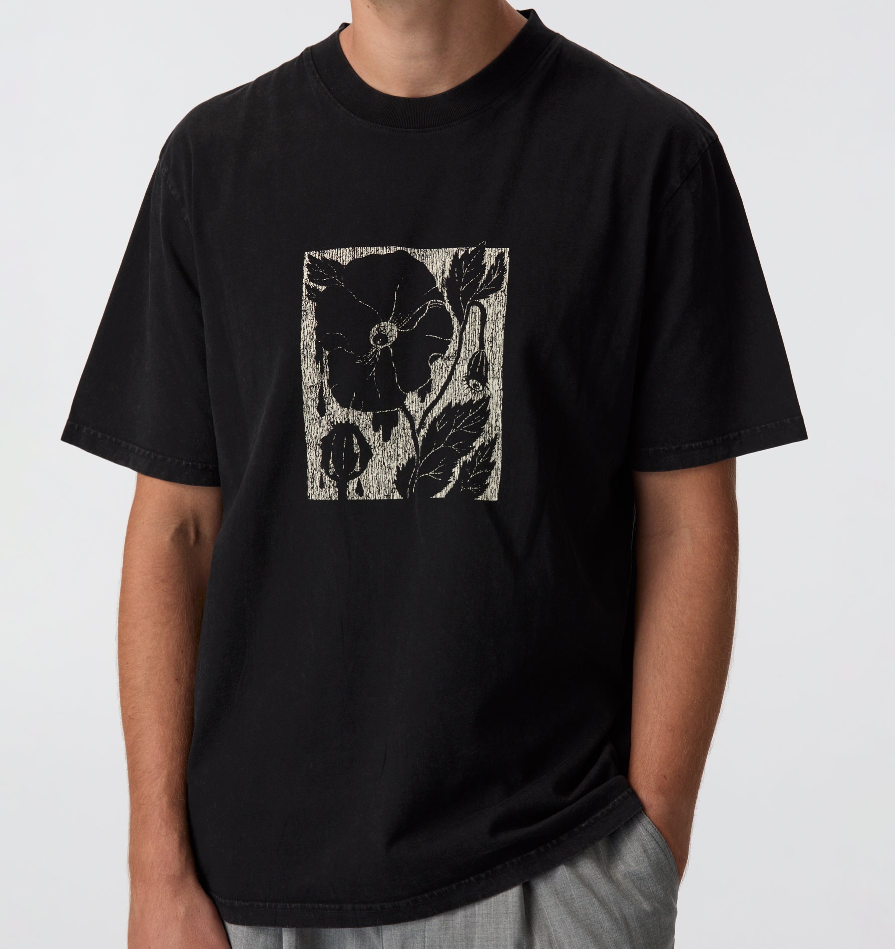 Weeping Bloom Uniform Tee - Vintage Black