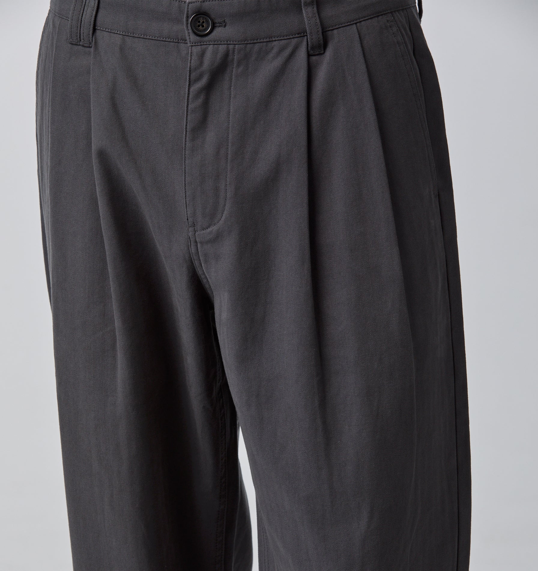 Twin Pleat Pant - Charcoal