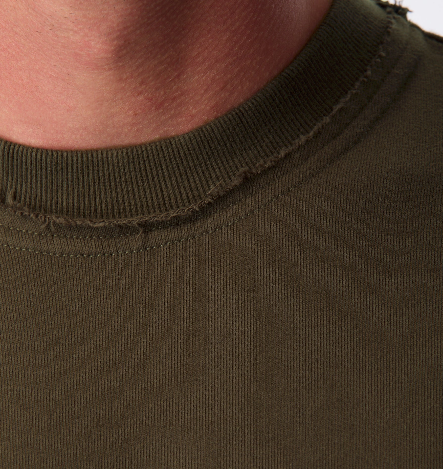 Raw Hem Heavy Box Tee 2.0 - Burnt Olive