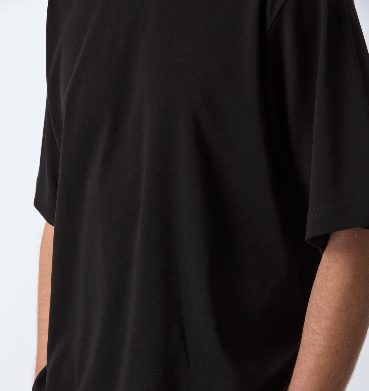Interlock Crop Box Tee - Black