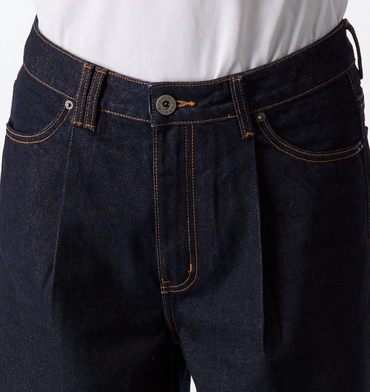 Wide Leg Pleat Denim - Indigo