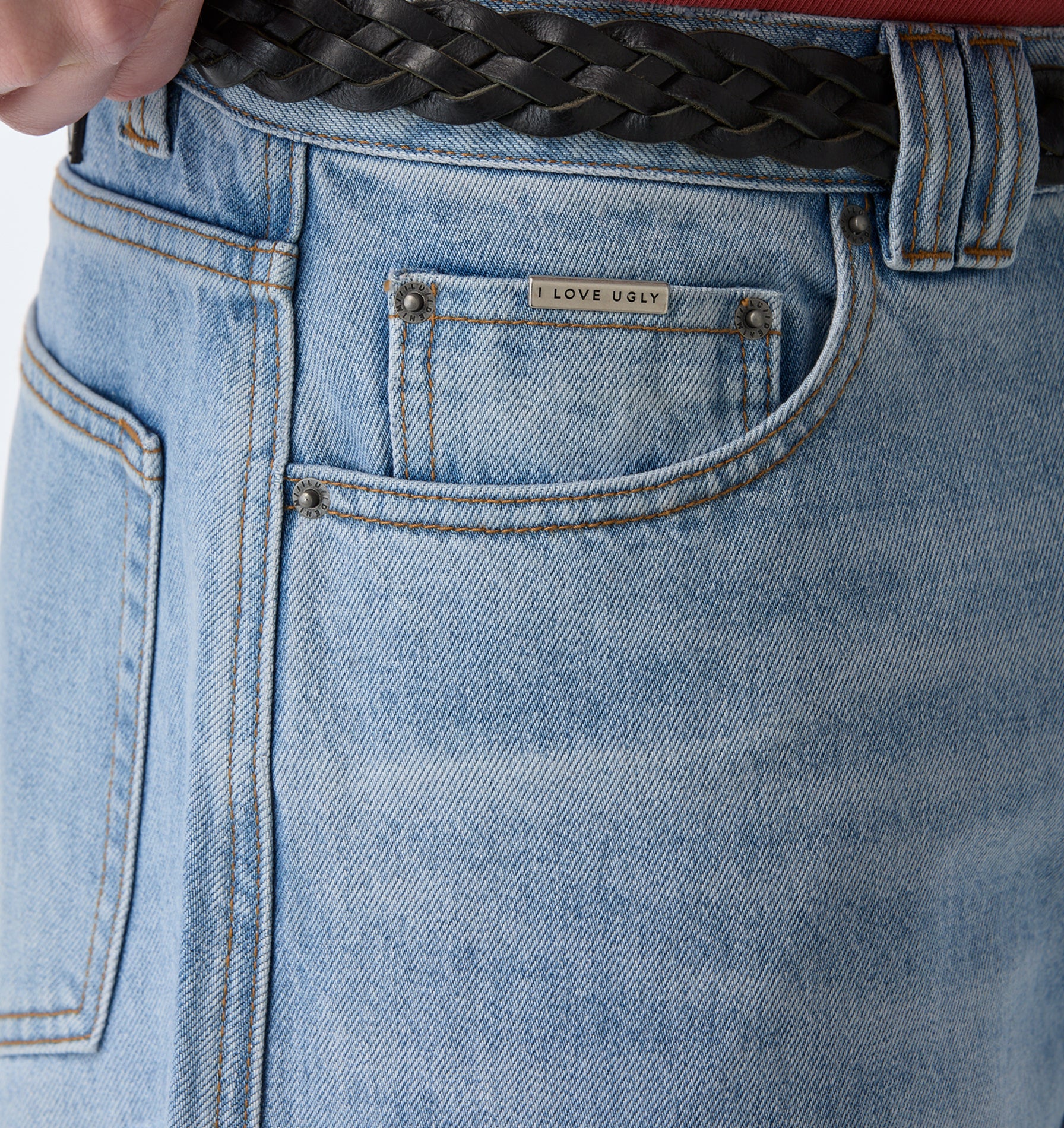 Barrel Leg Denim - Faded Blue