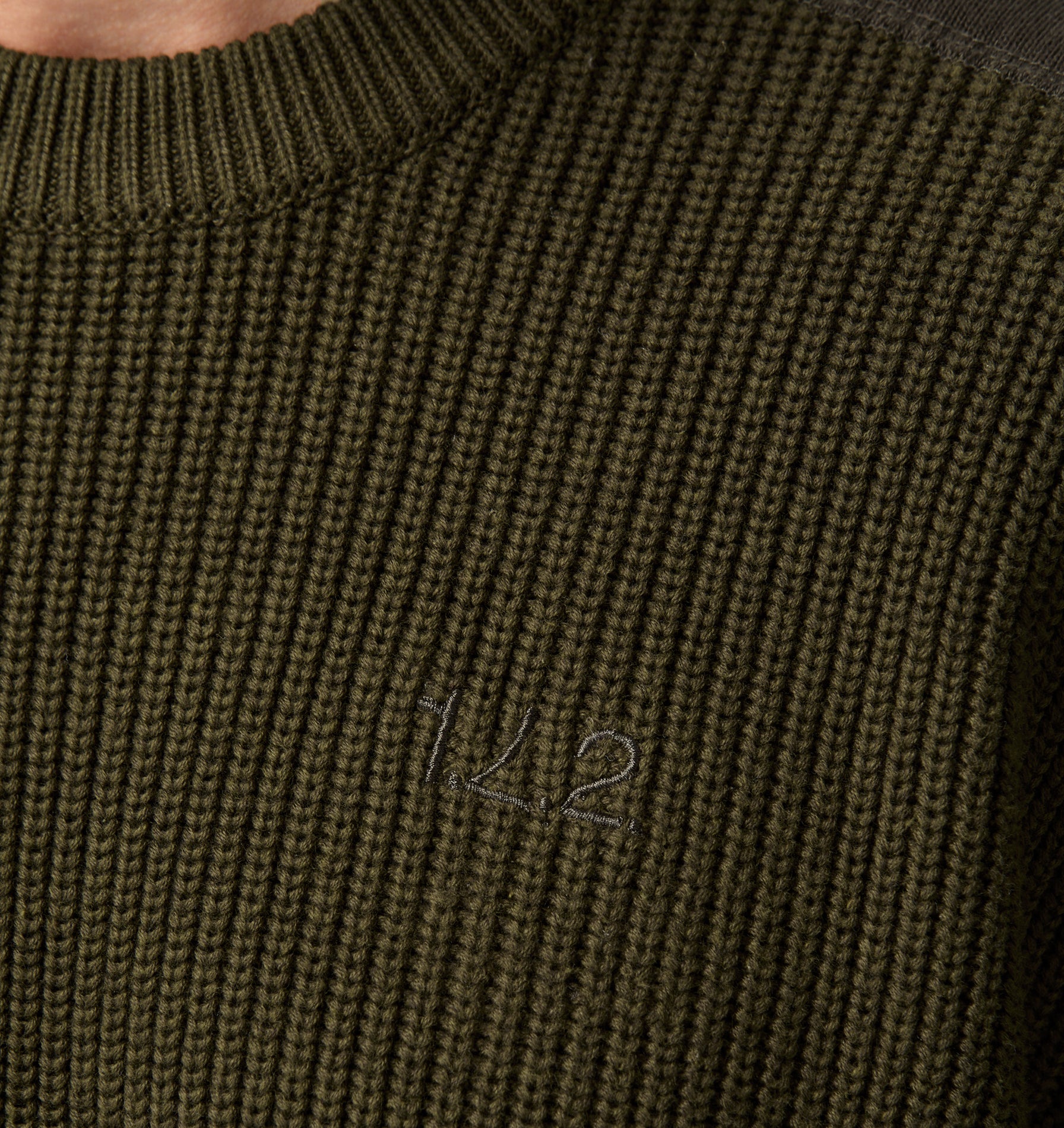 Militia Cropped Knit Sweater - Olive Marle