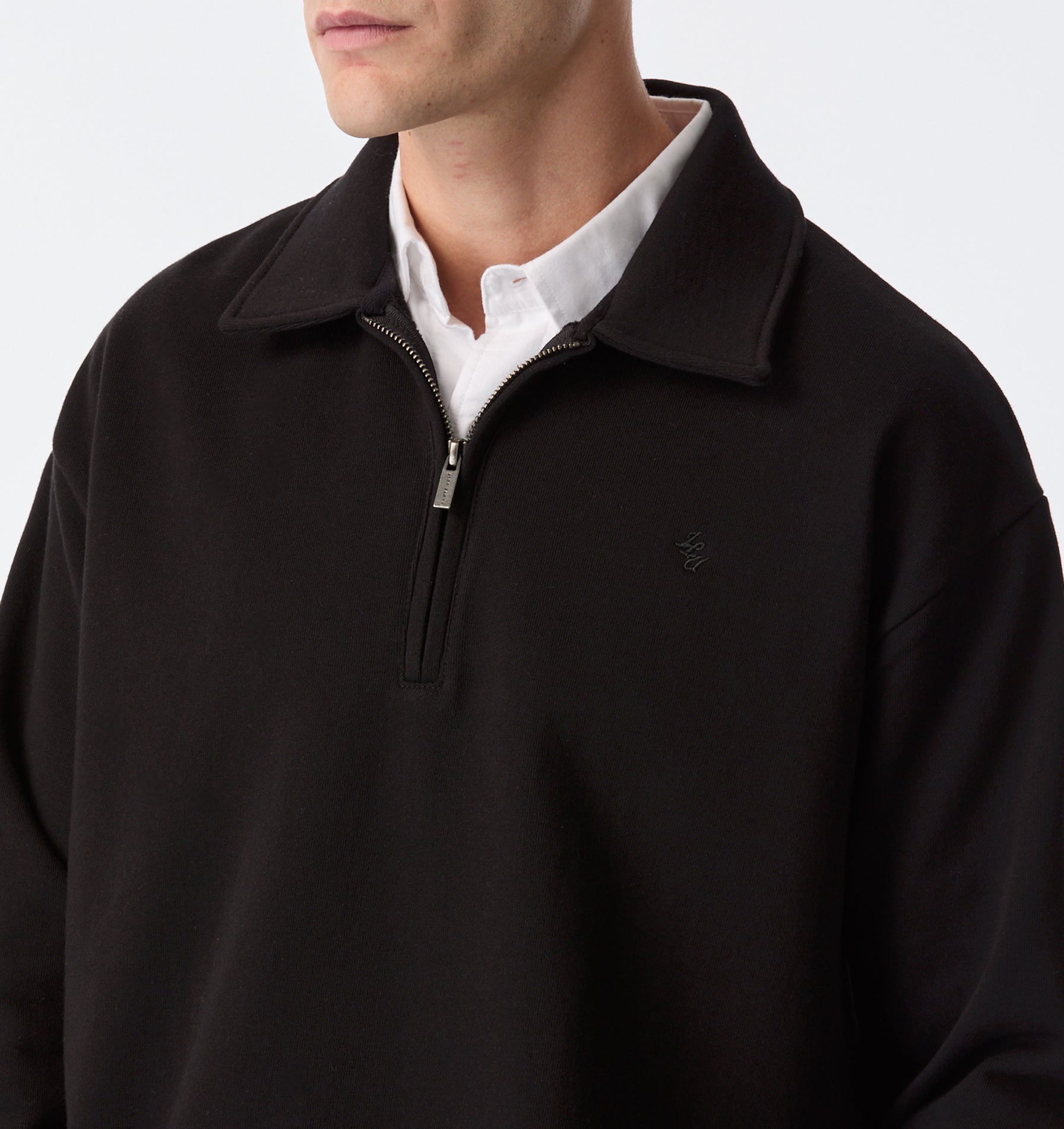 1/2 Zip Pullover - Black