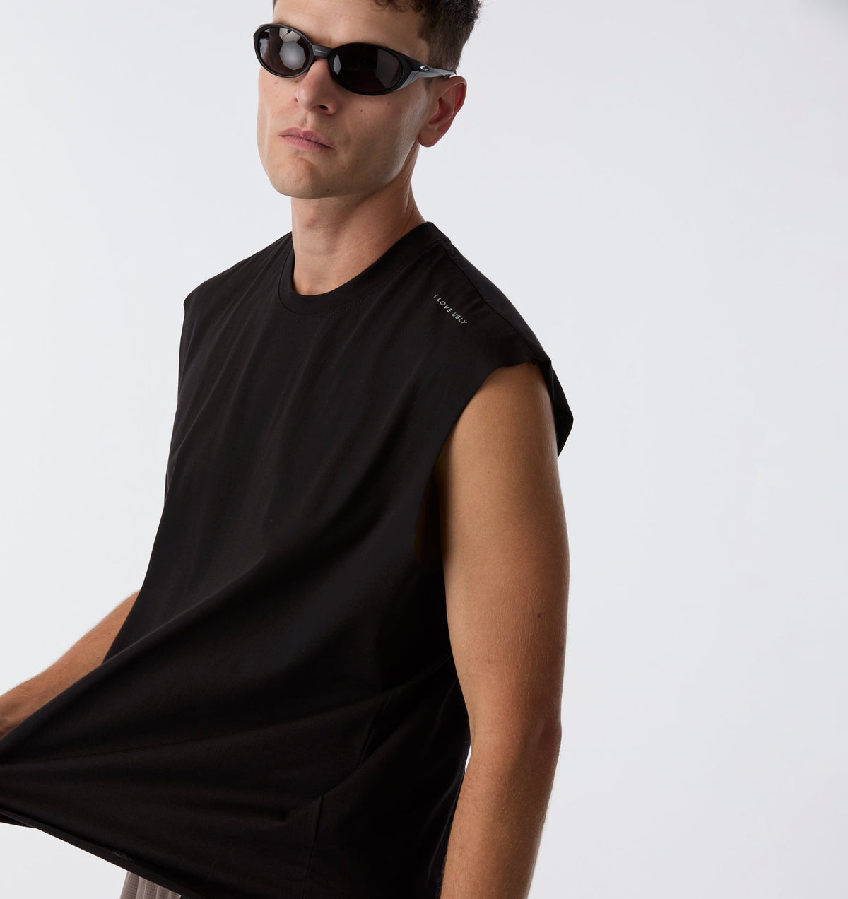 Cotton Active Crop Tank - Black
