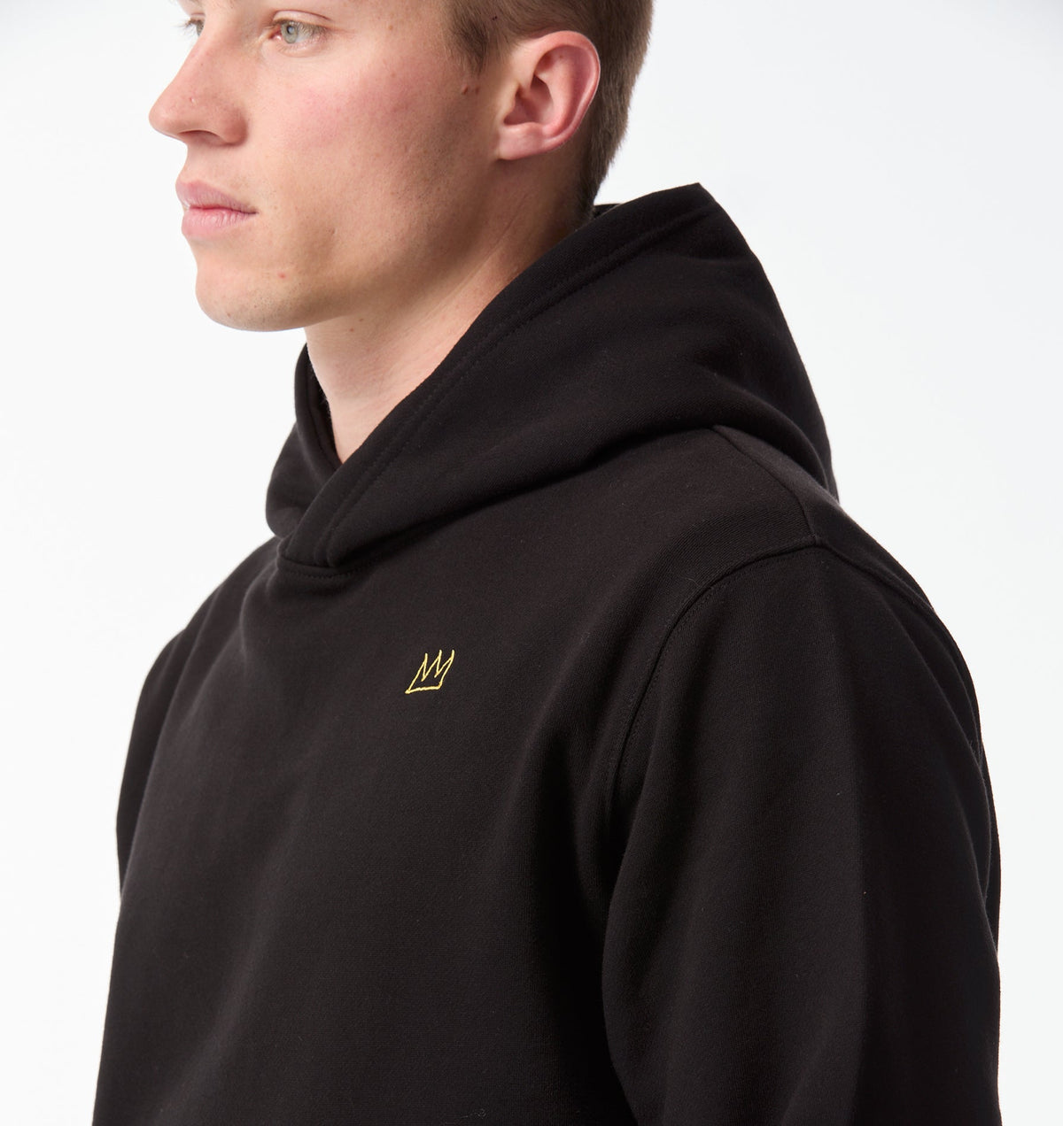 Basquiat Crown Uniform Hood - Black
