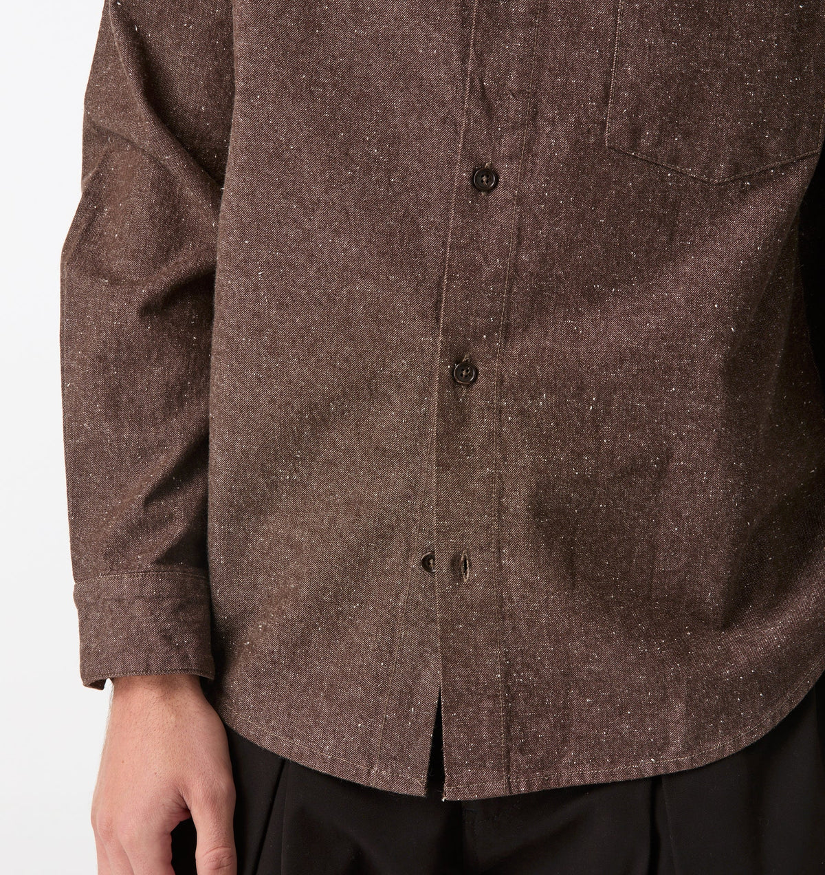 Tweed LS Shirt - Dusky Brown