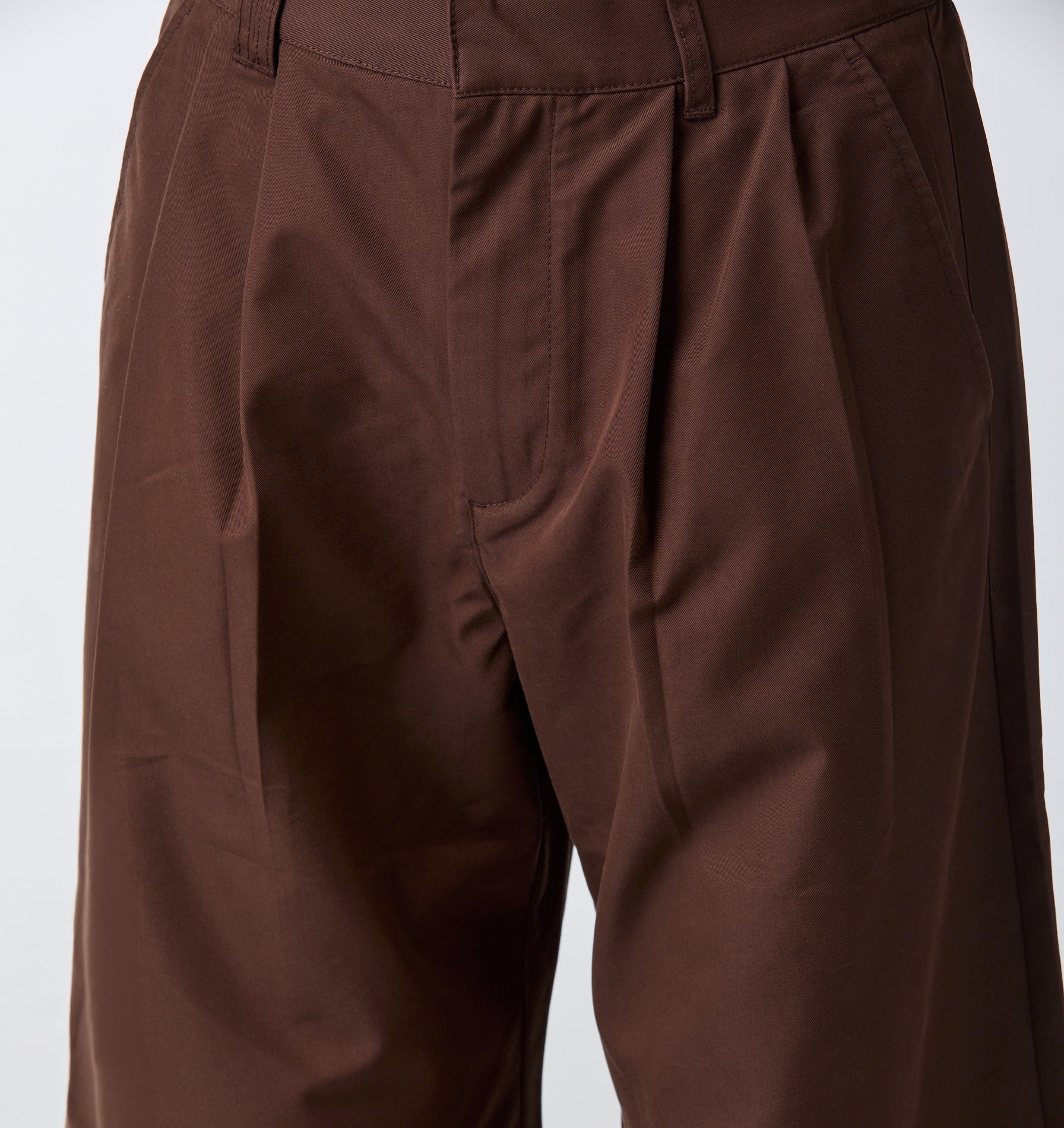 Balloon Pleat Pant - Brown